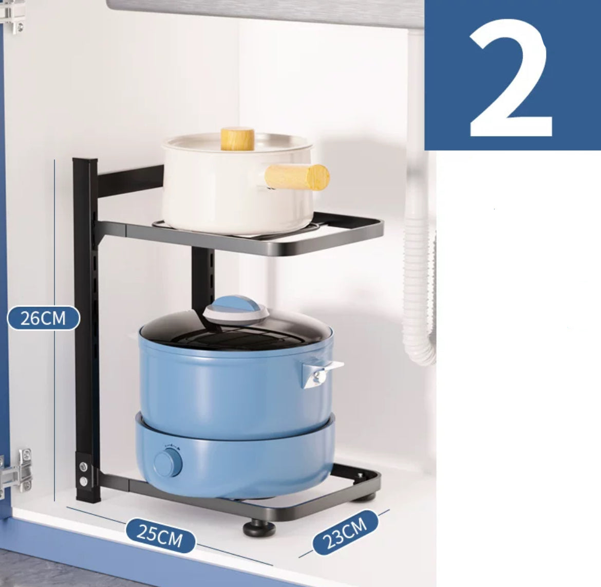 Adjustable Pot Rack Organizer
