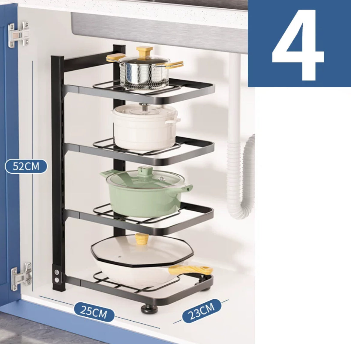 Adjustable Pot Rack Organizer