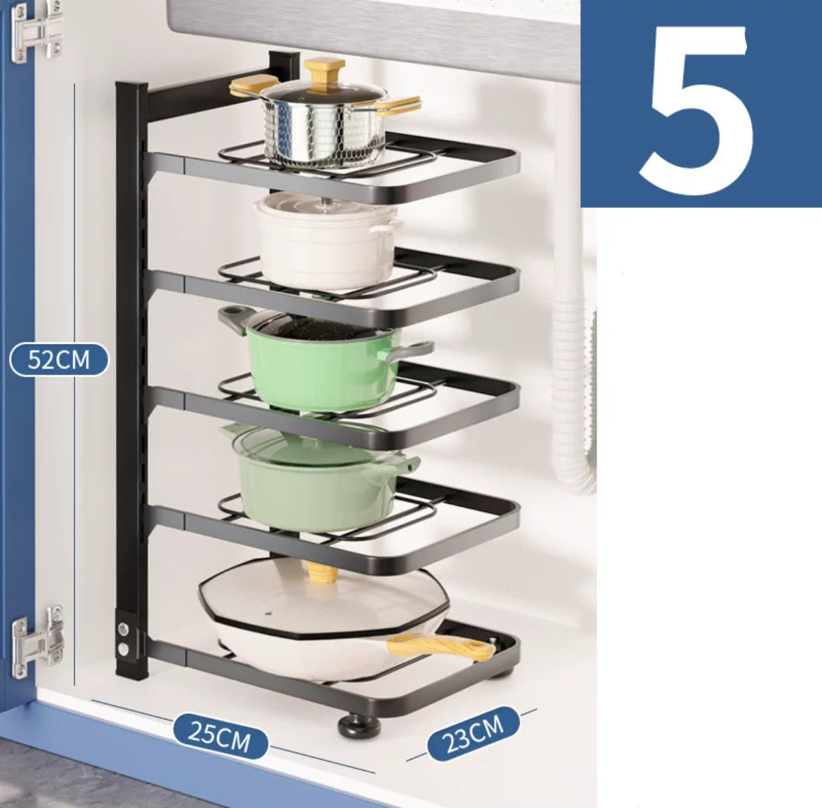 Adjustable Pot Rack Organizer