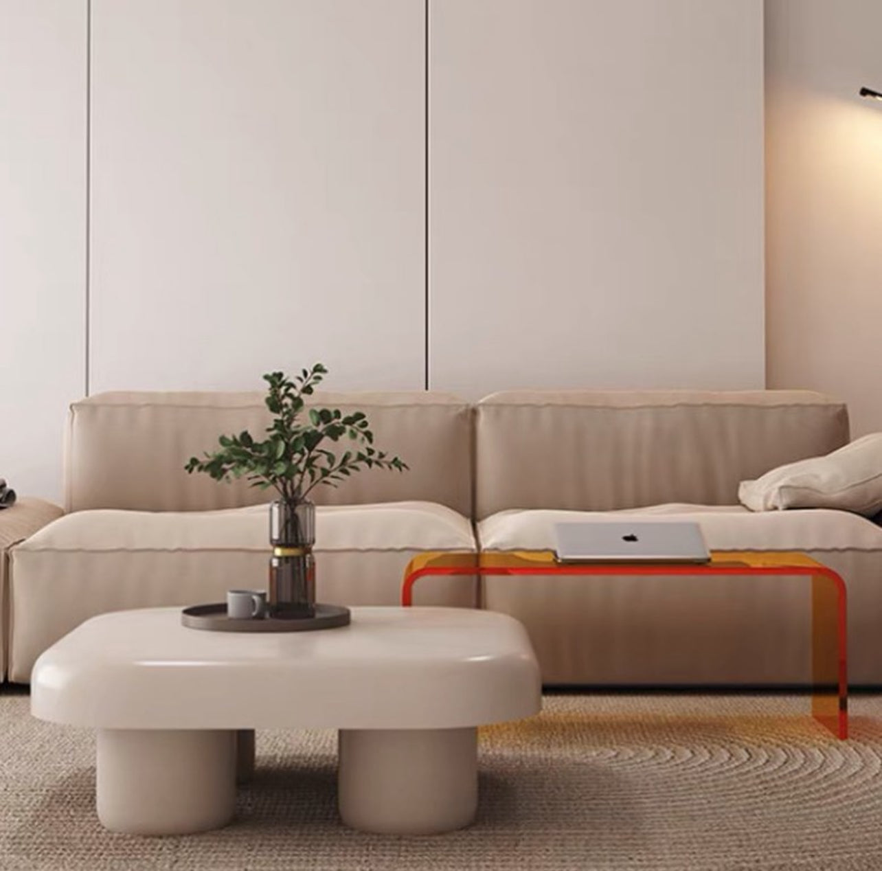 Modern Central Table with Bench