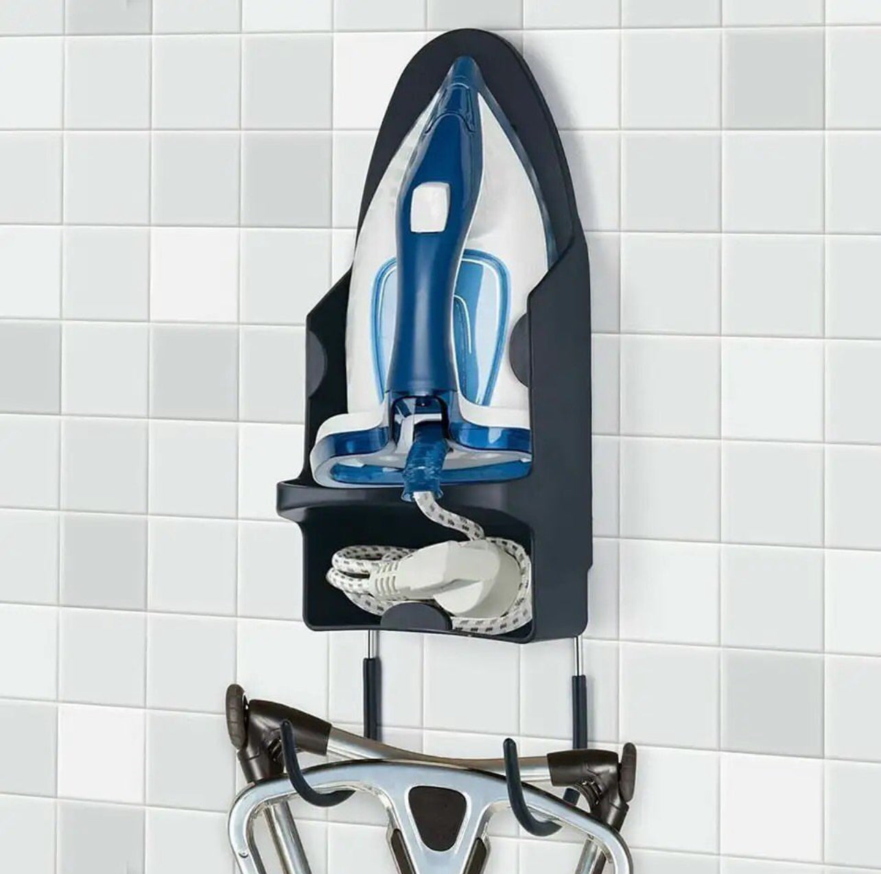 Iron Holder with Ironing Board Hook