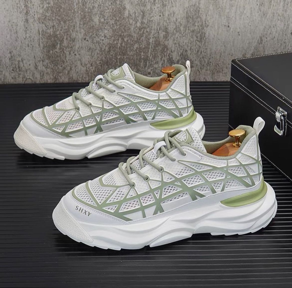 Detailed White Sole Sneakers