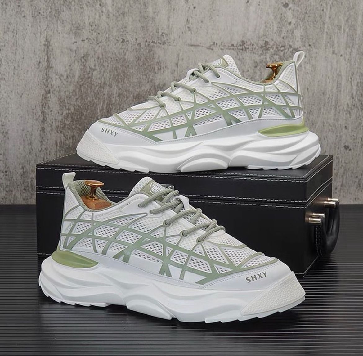 Detailed White Sole Sneakers