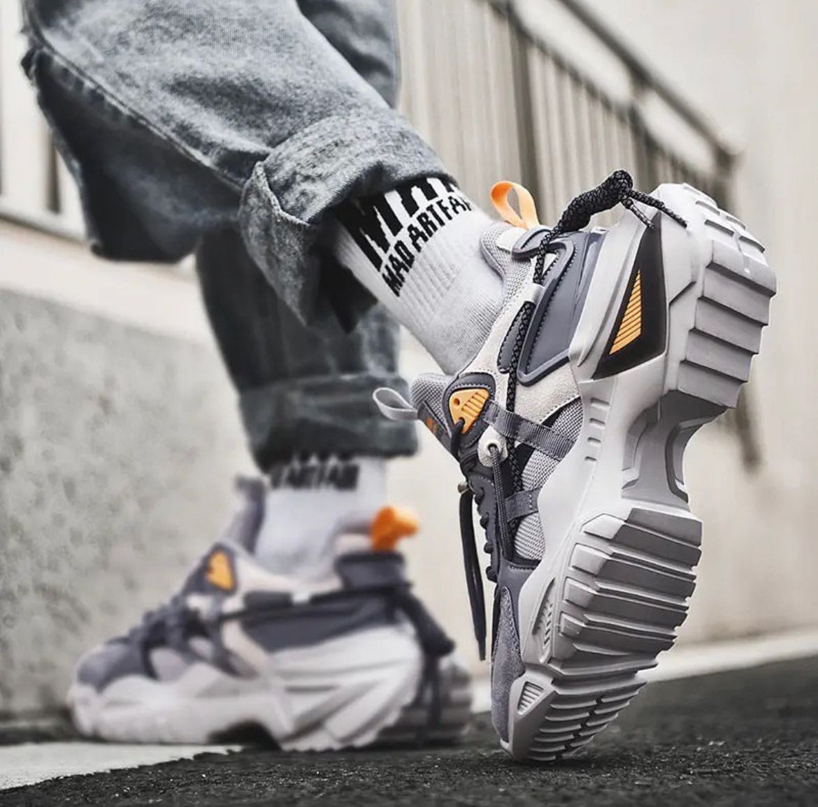 Grey Chunky Sneakers