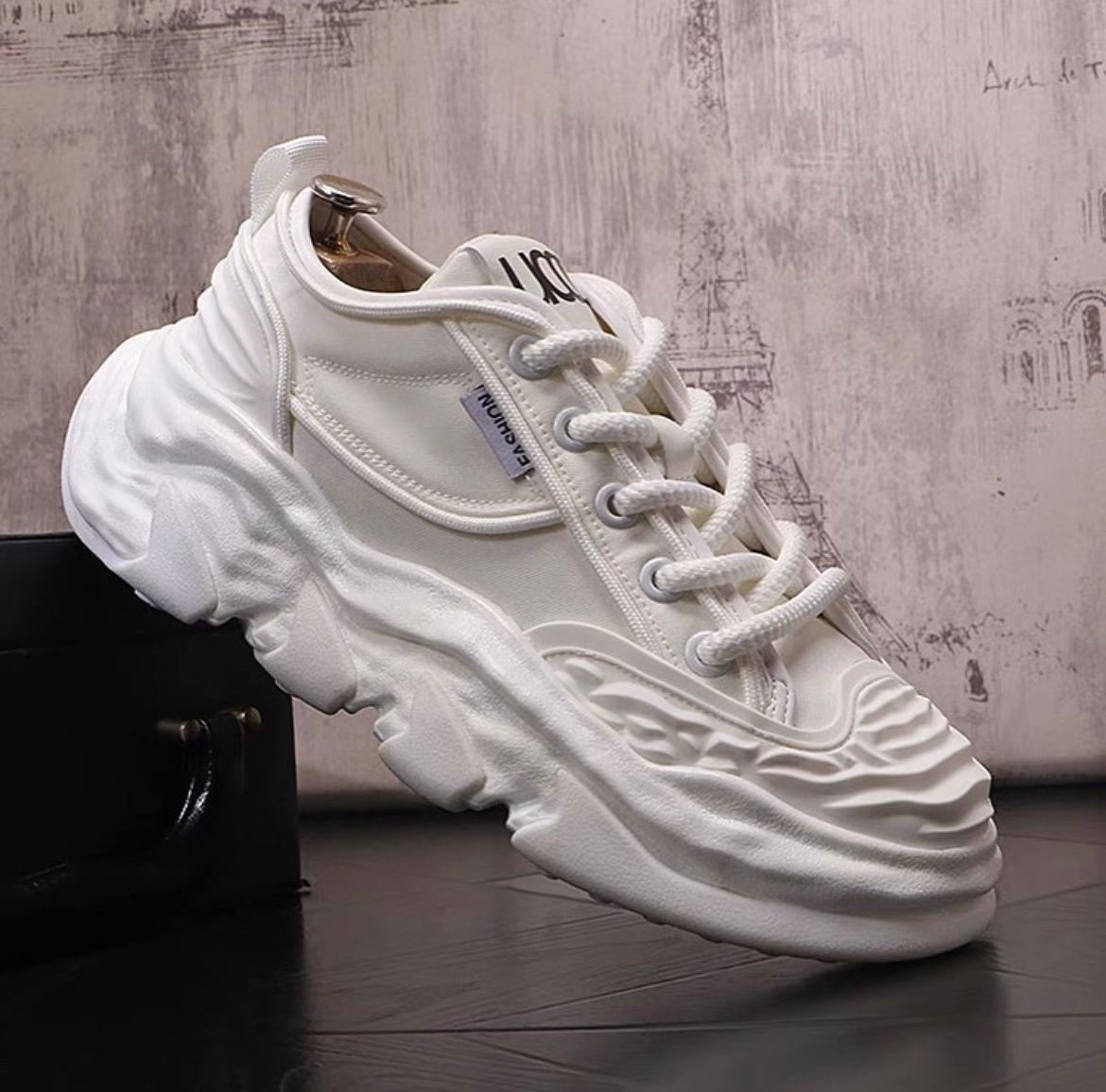 White Sole Running Shoes