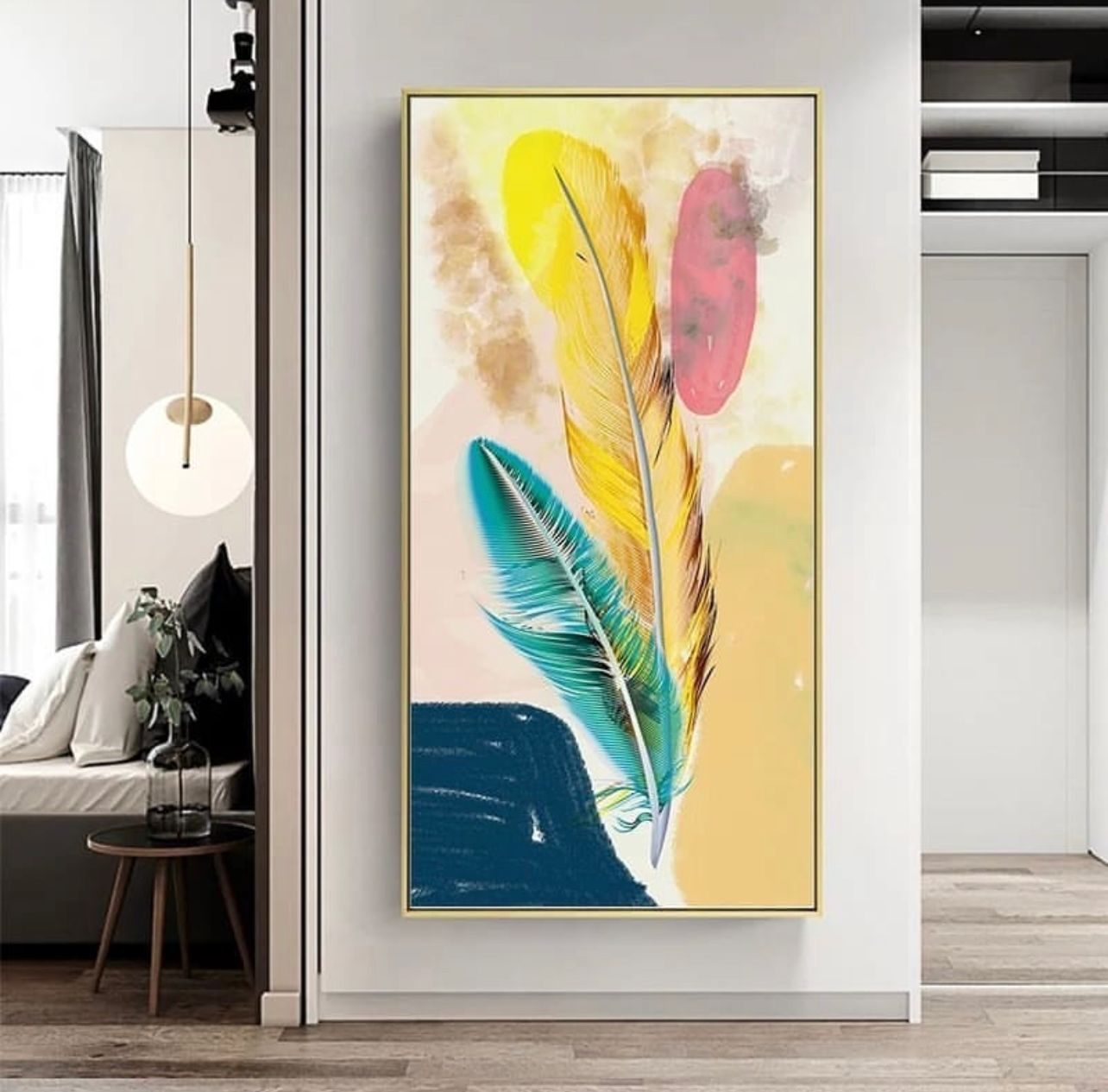 Colorful Feathers Painting
