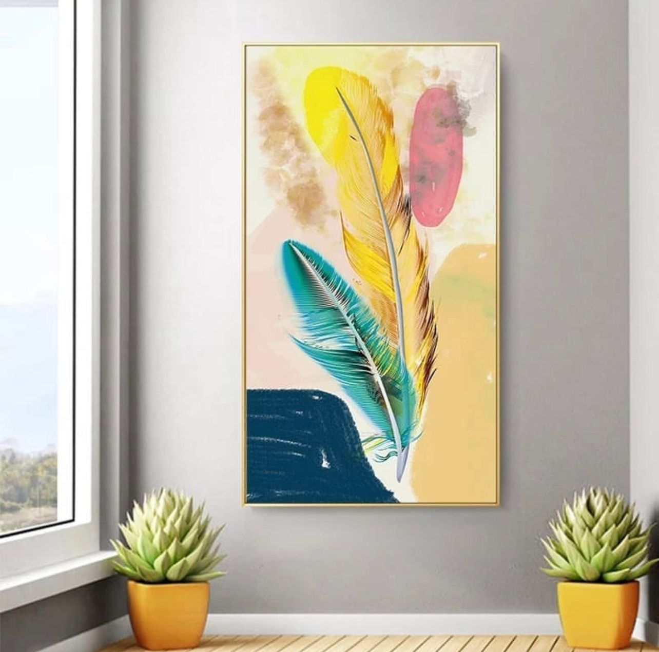 Colorful Feathers Painting