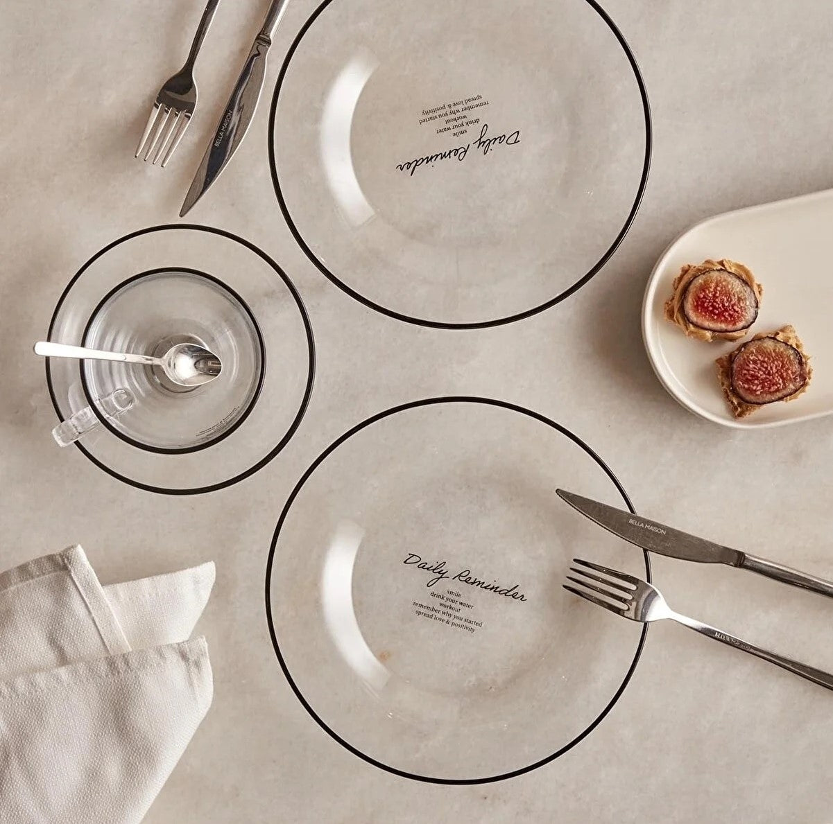 Black Rimmed Glass Plates