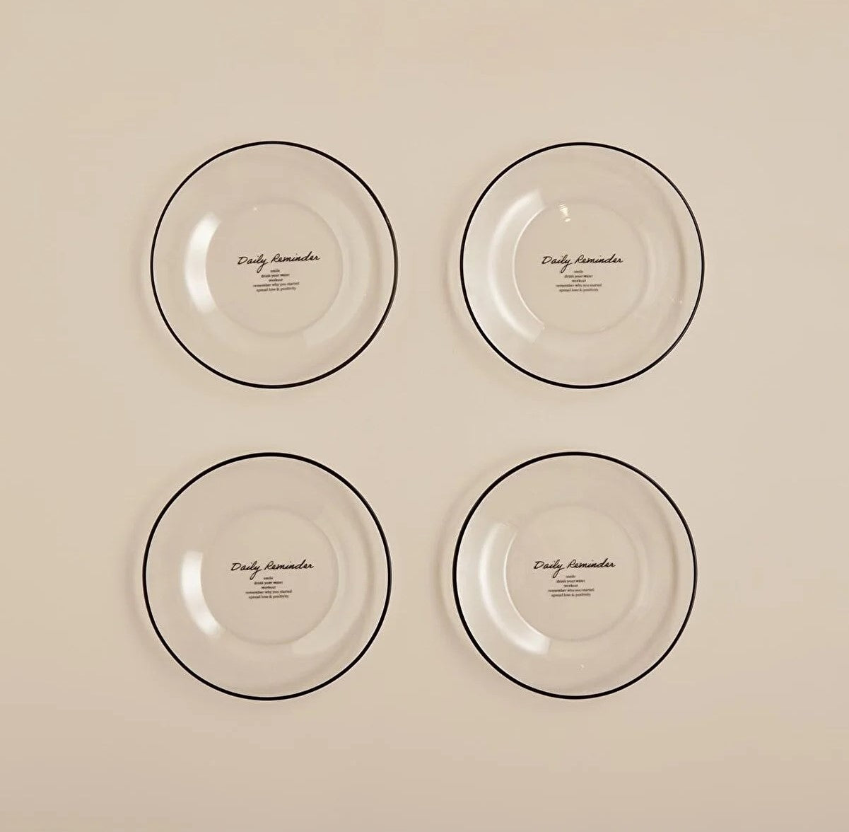 Black Rimmed Glass Plates
