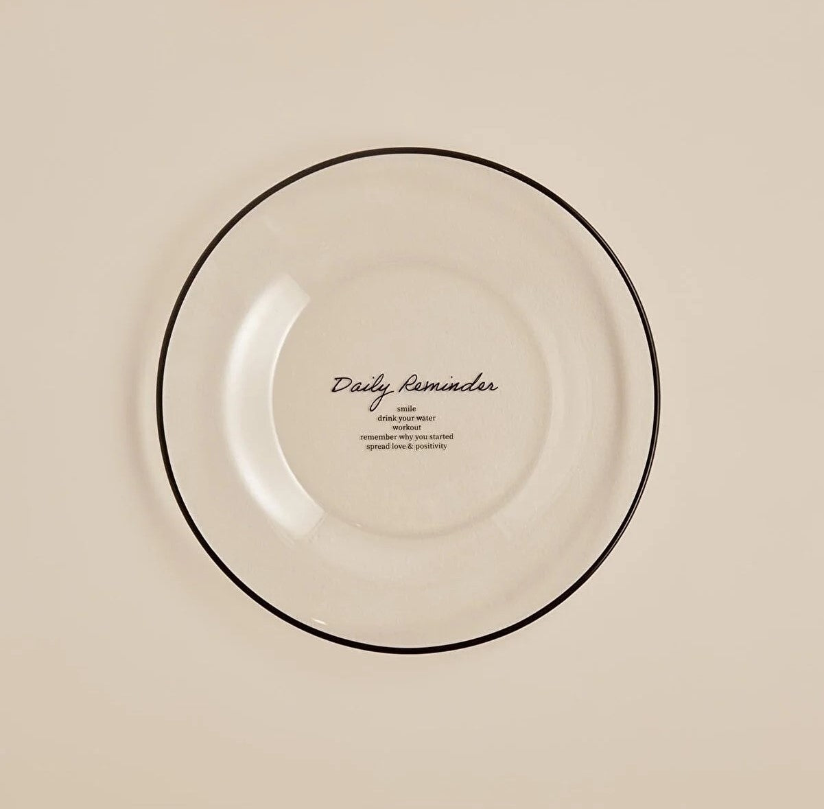 Black Rimmed Glass Plates