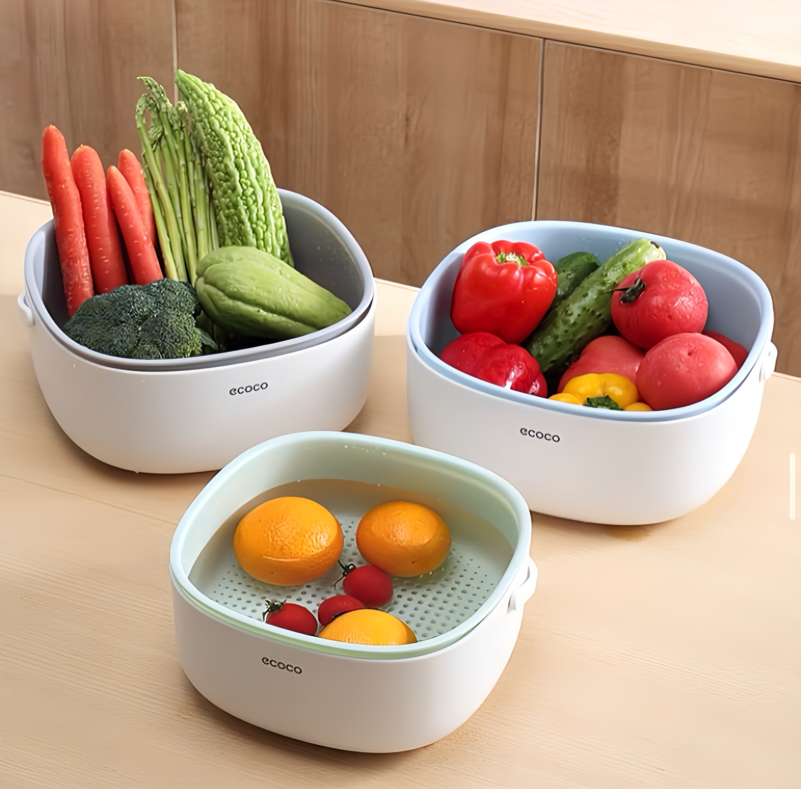 Ecoco vegetable washing basket