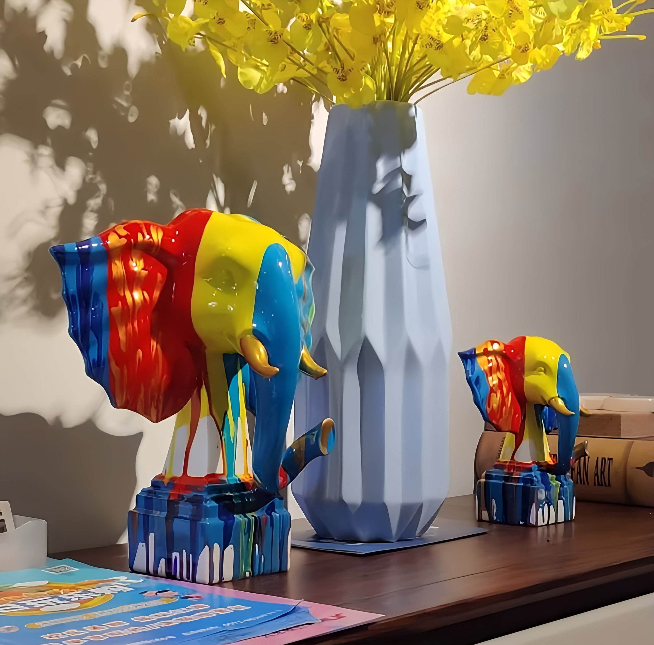 Colorful Elephant Figurines