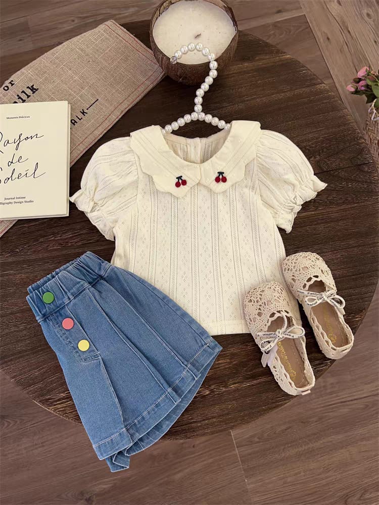 Denim Skort And Top Set