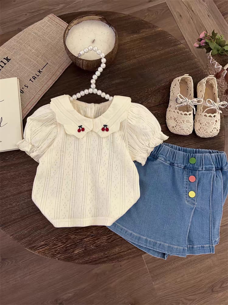 Denim Skort And Top Set