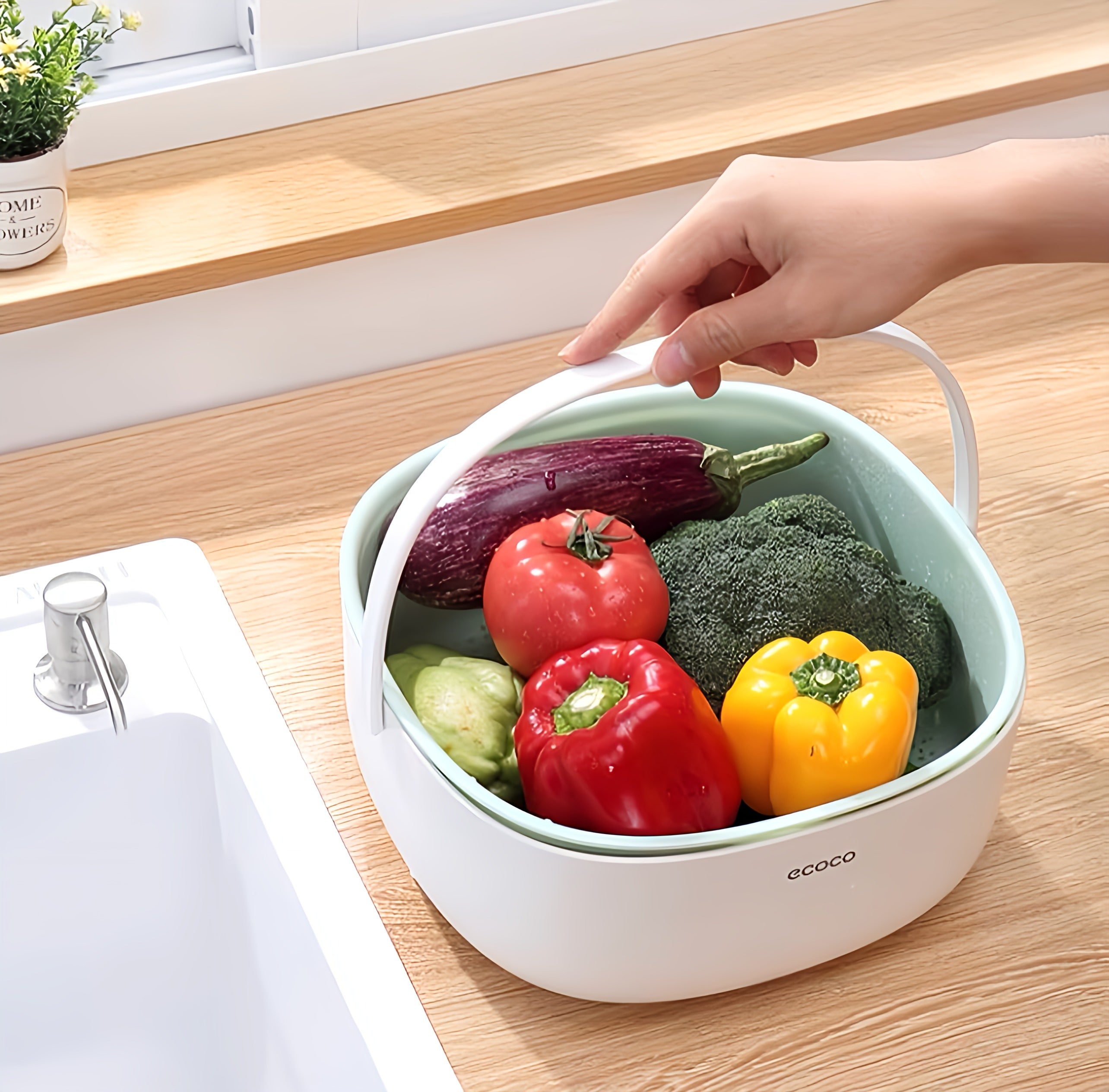Ecoco vegetable washing basket