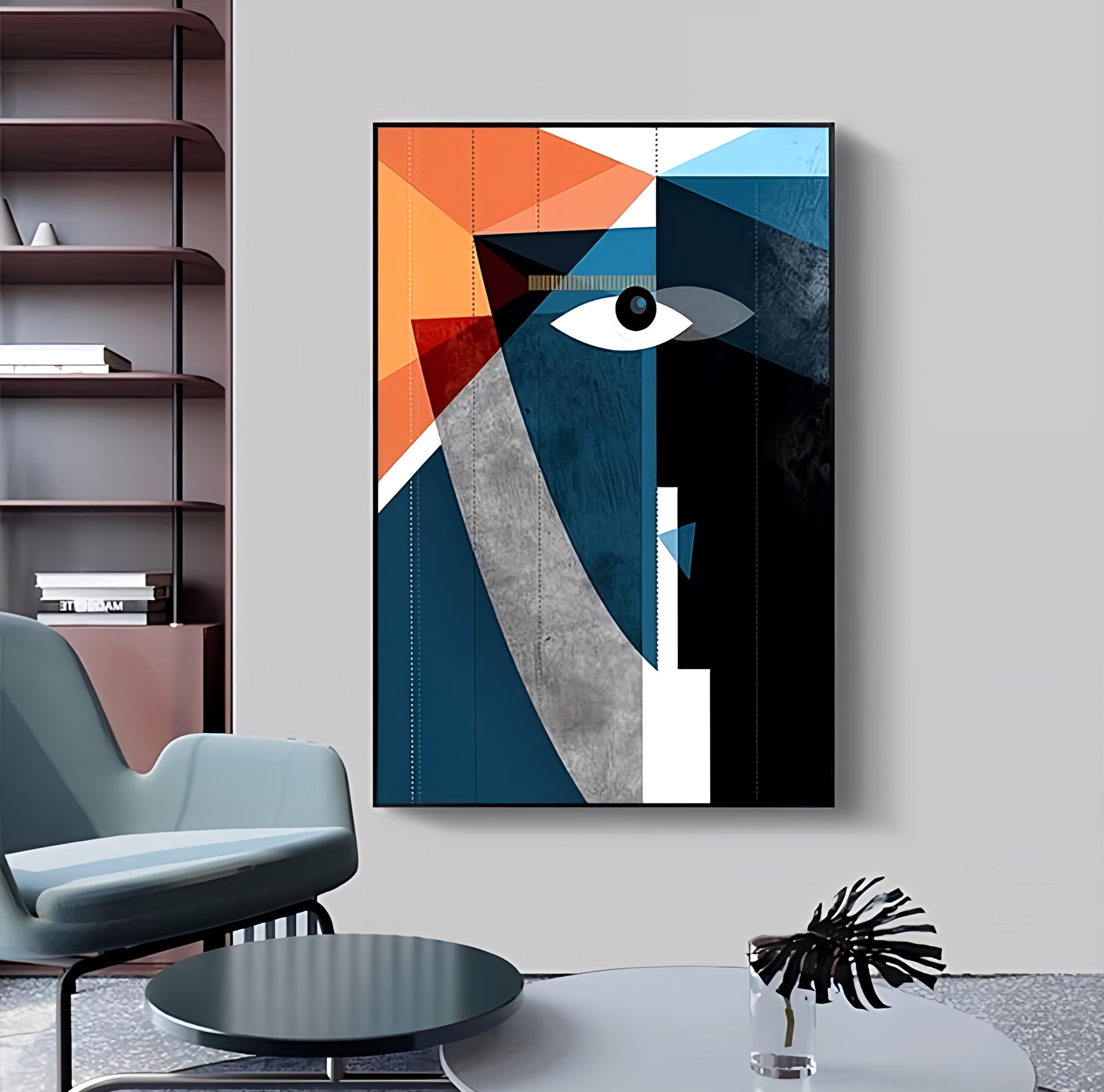 Modern abstract geometric wall art