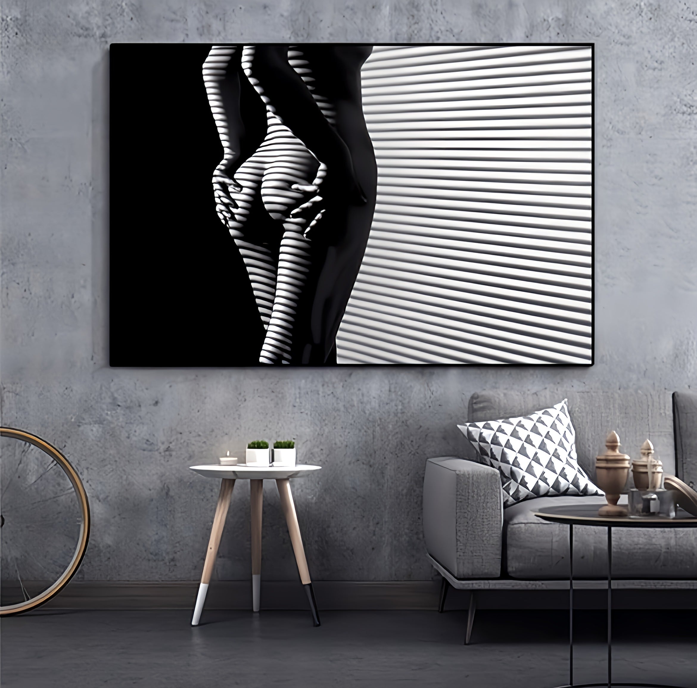 B&W Woman Painting