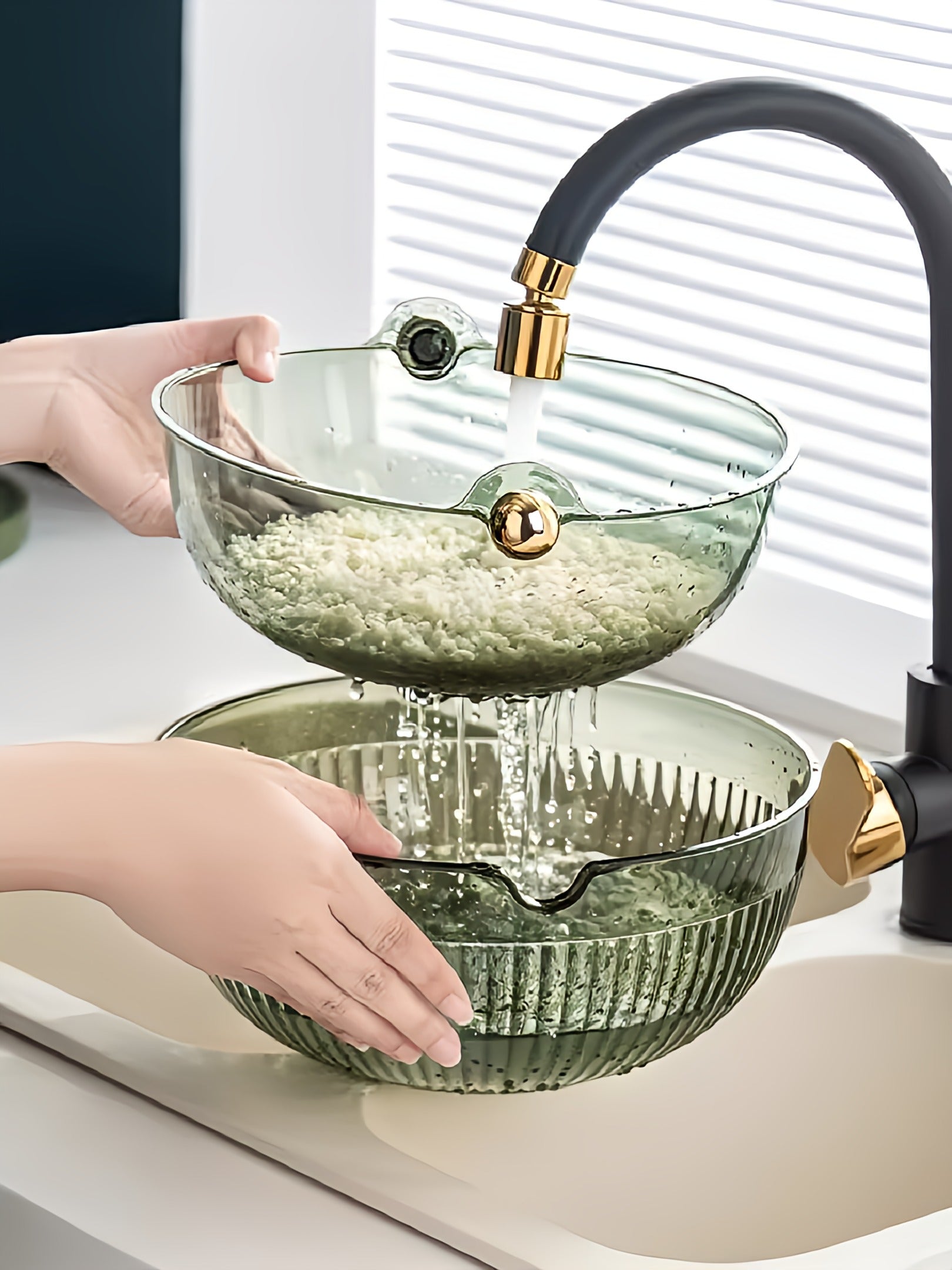 Rice Vegetable Fruits Washing Basket