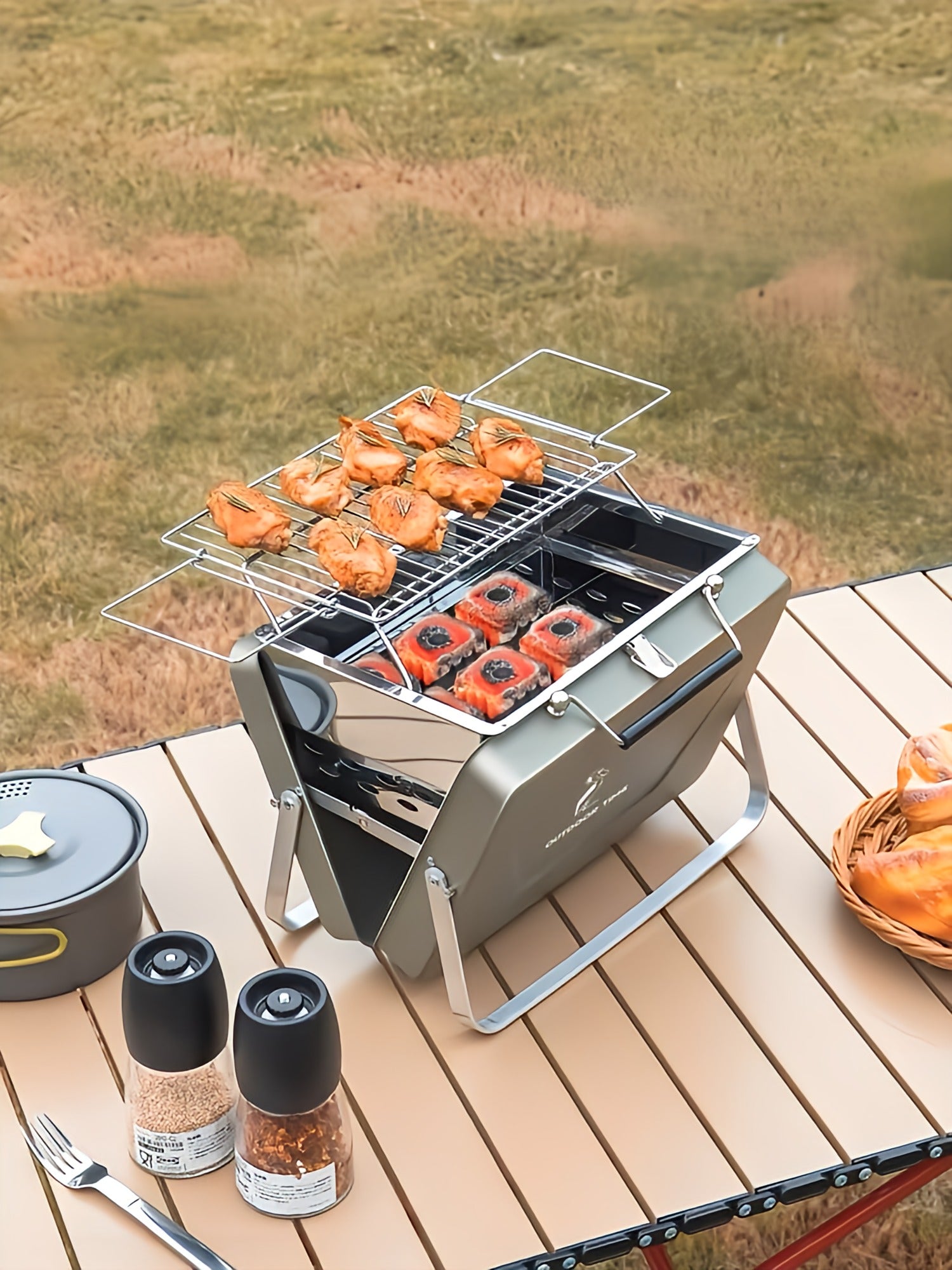 Foldable BBQ Stove