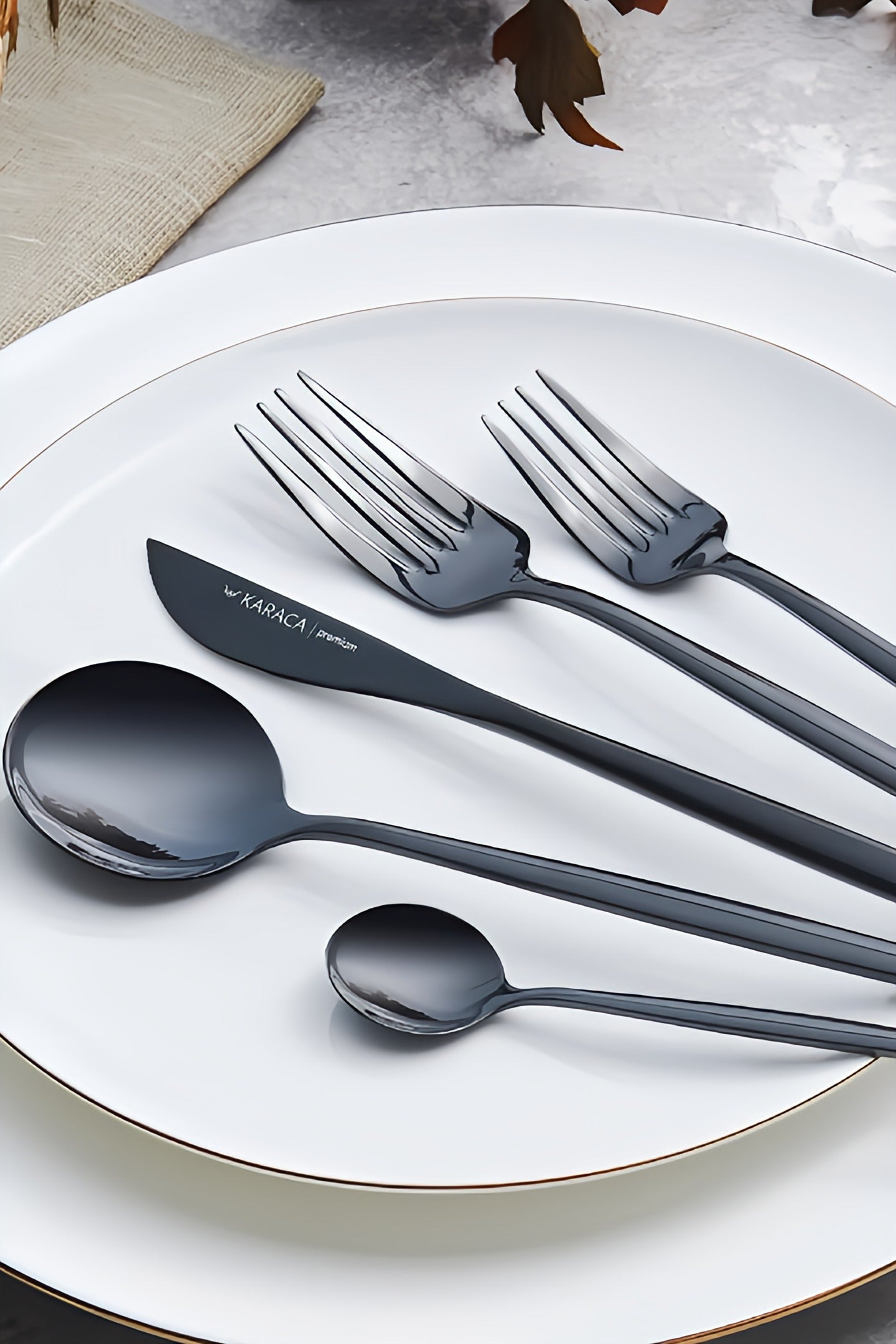 Black Cutlery Set