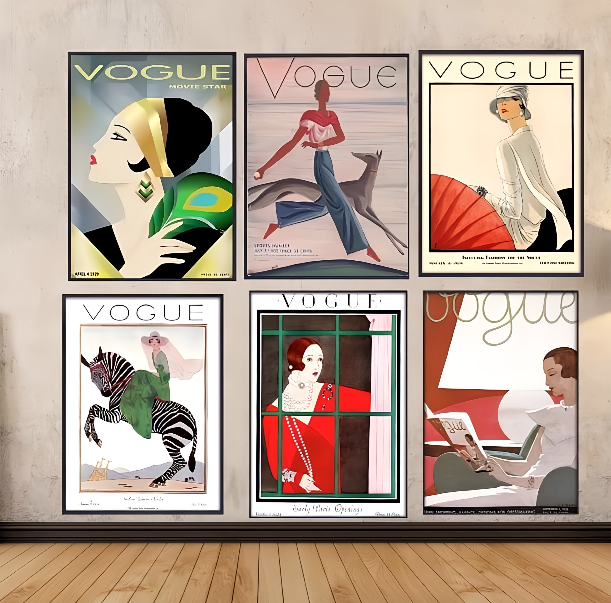 Vintage Cuadros Vogue Figure