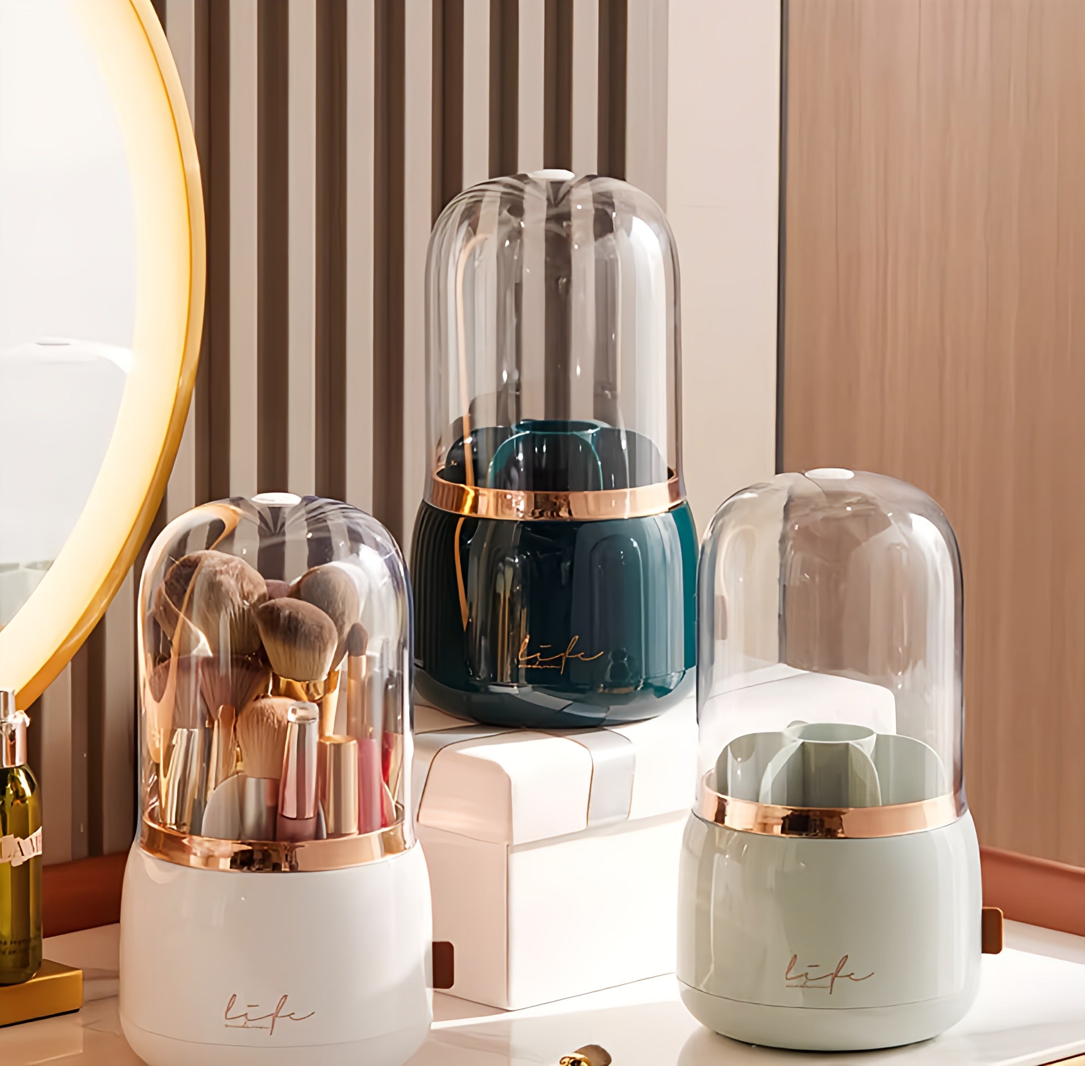 Rotatable Makeup Brush Organizer