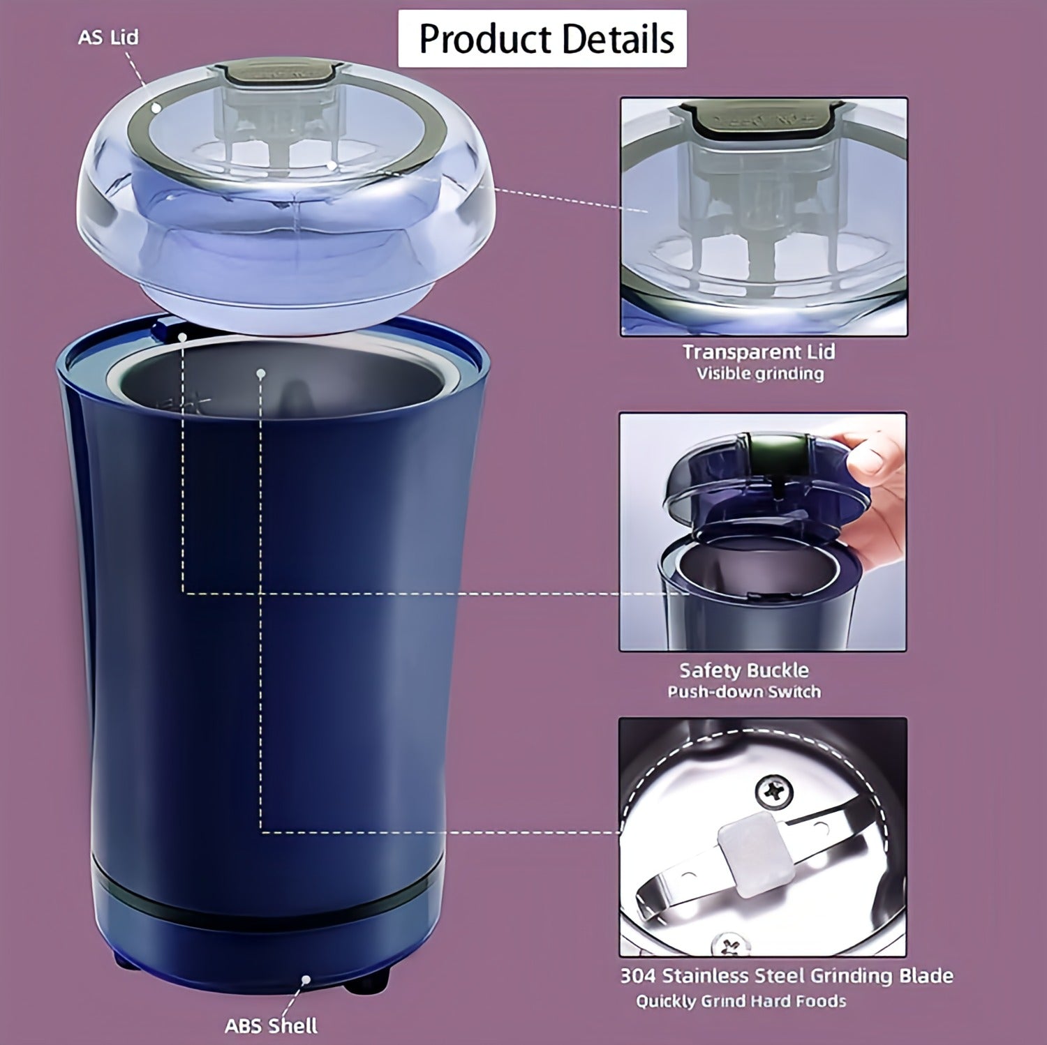 Stainless Steel Mini Beans Grinder