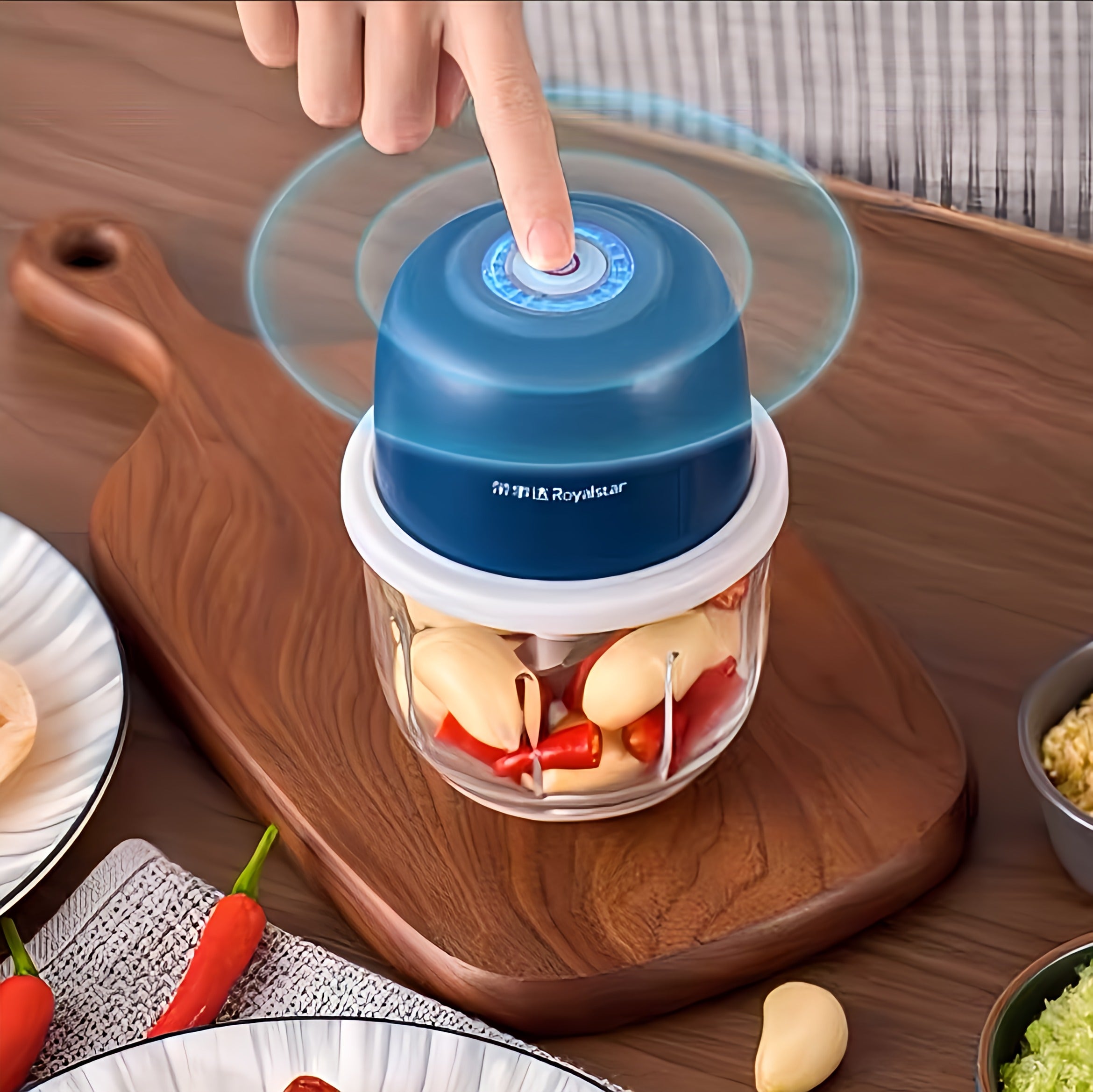 Rechargeable Mini Garlic Chopper/ Vegetable Chili Meat Grinder