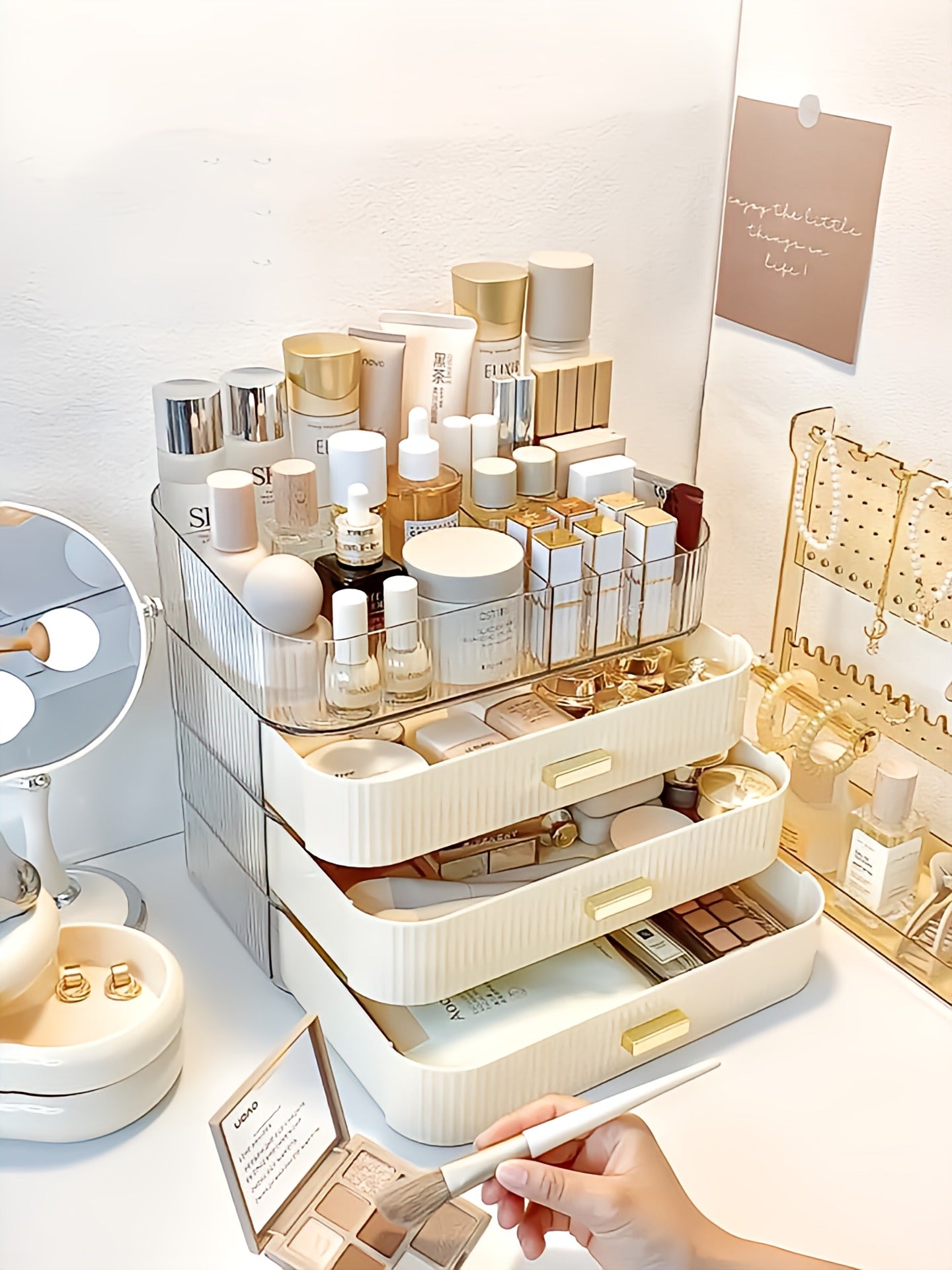 Cosmetic Makeup Desktop Organizer Drawers