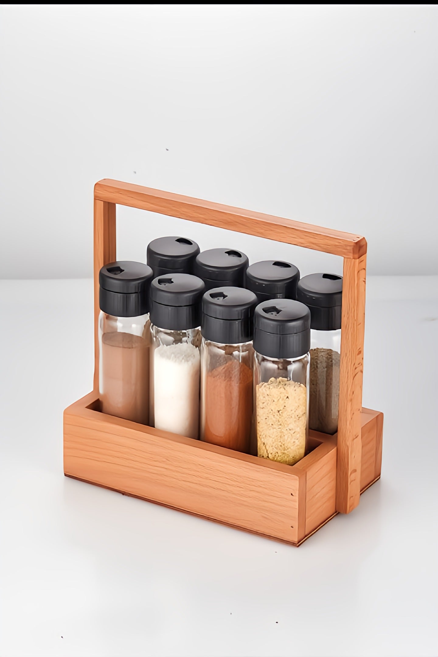 Spices Set with Wooden Stand