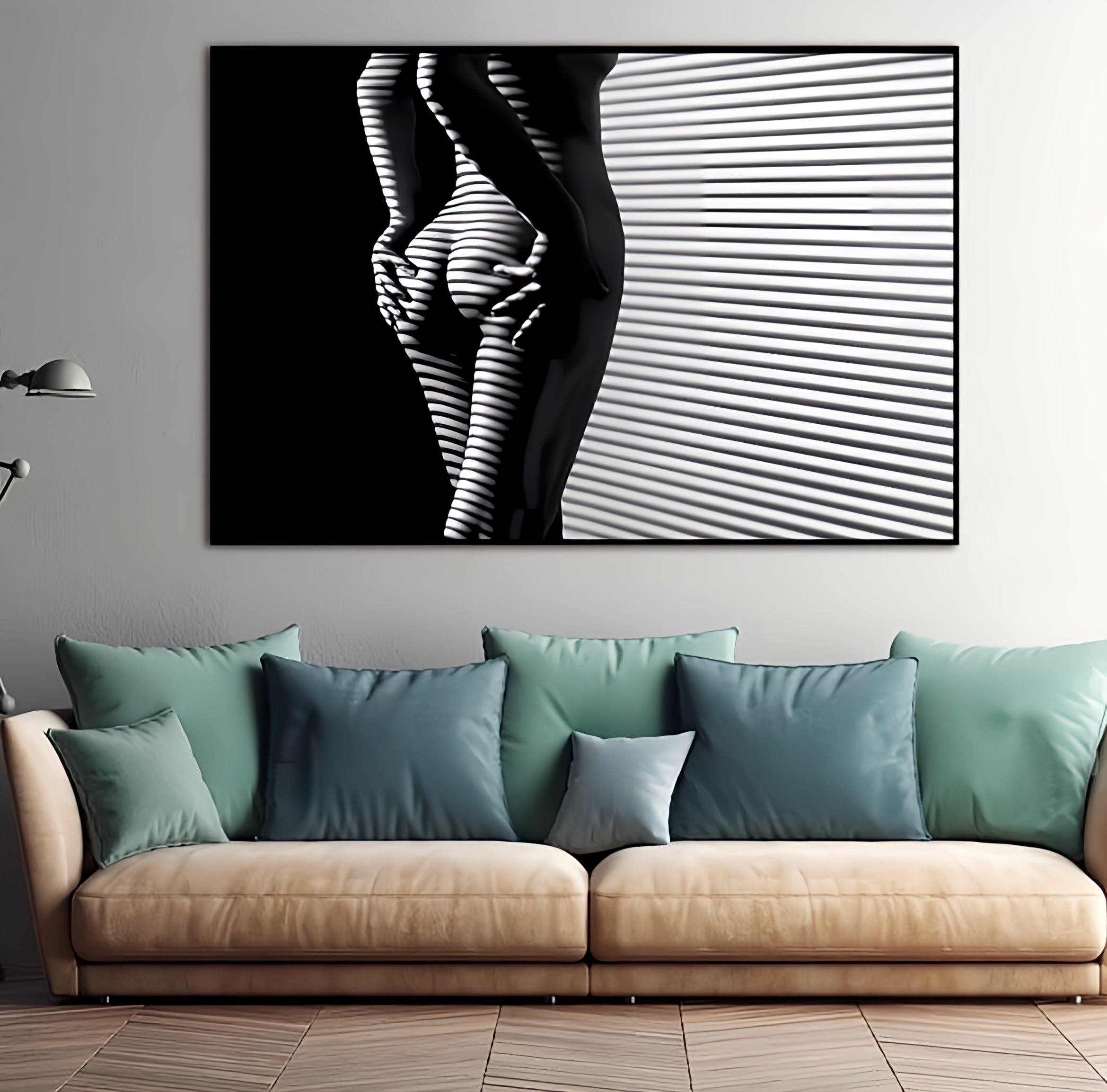 B&W Woman Painting