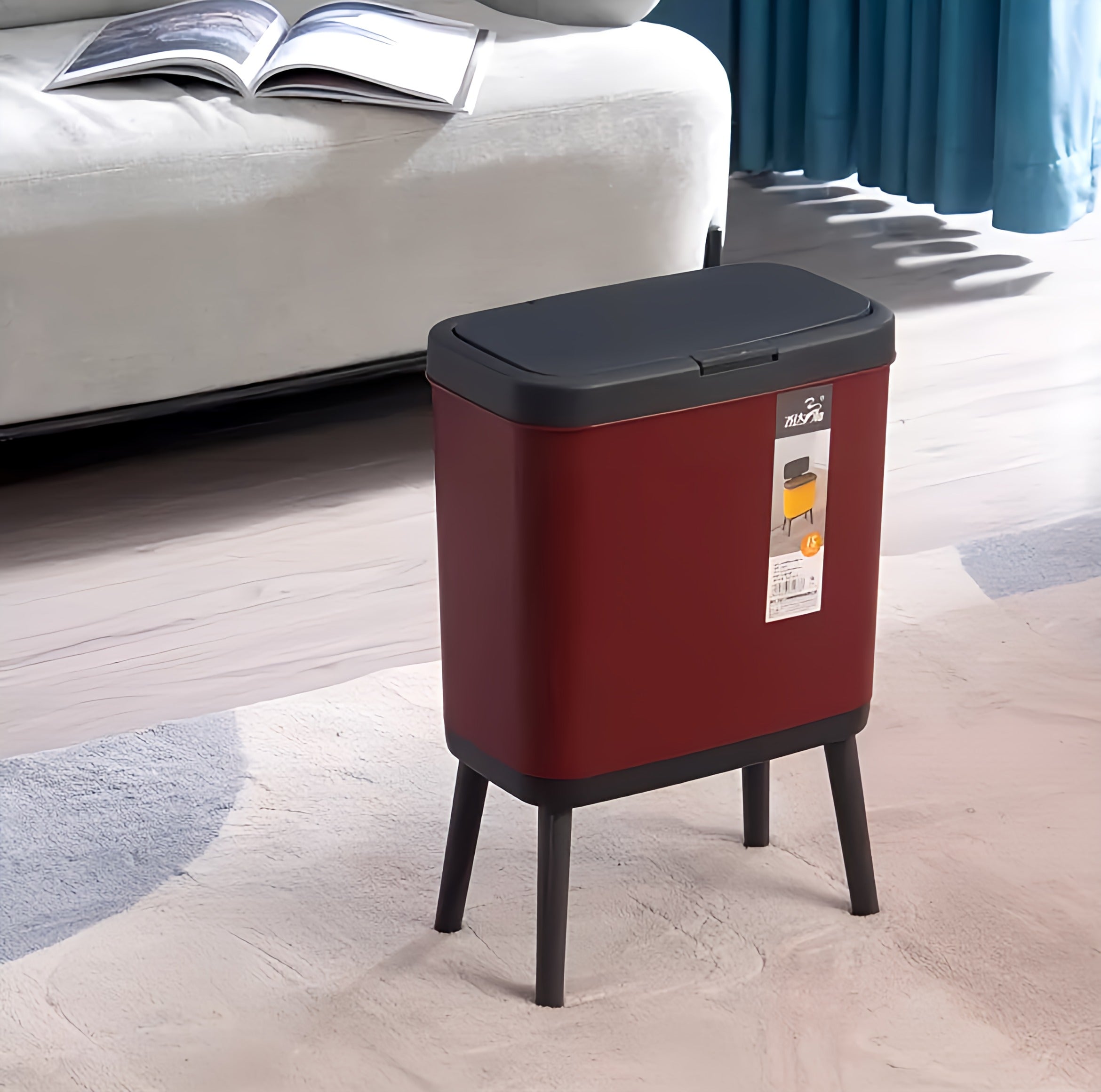 High-Foot Trash Bin