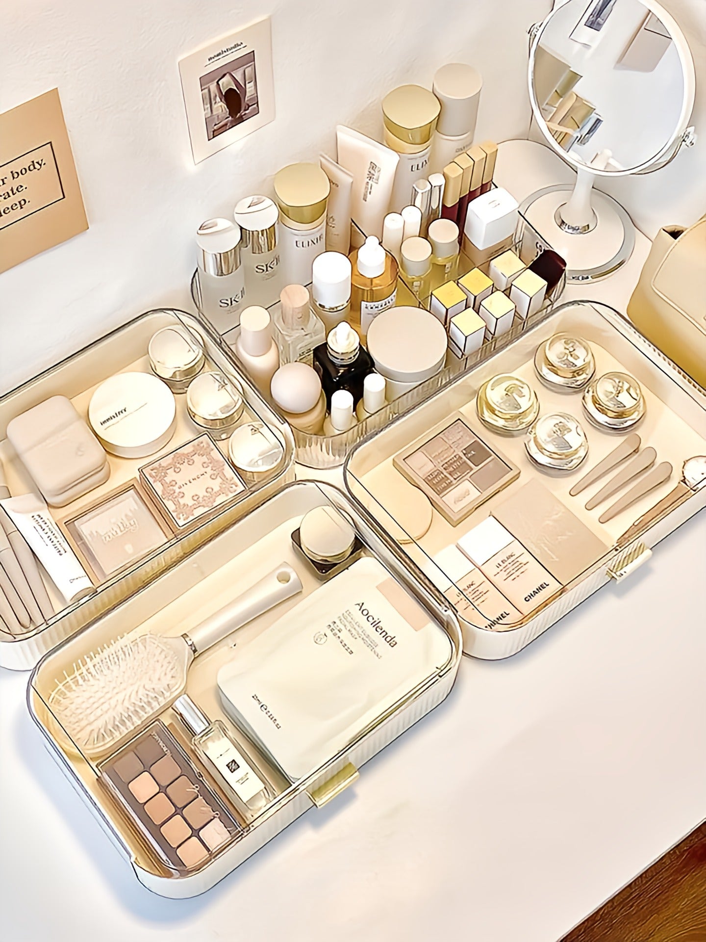 Cosmetic Makeup Desktop Organizer Drawers