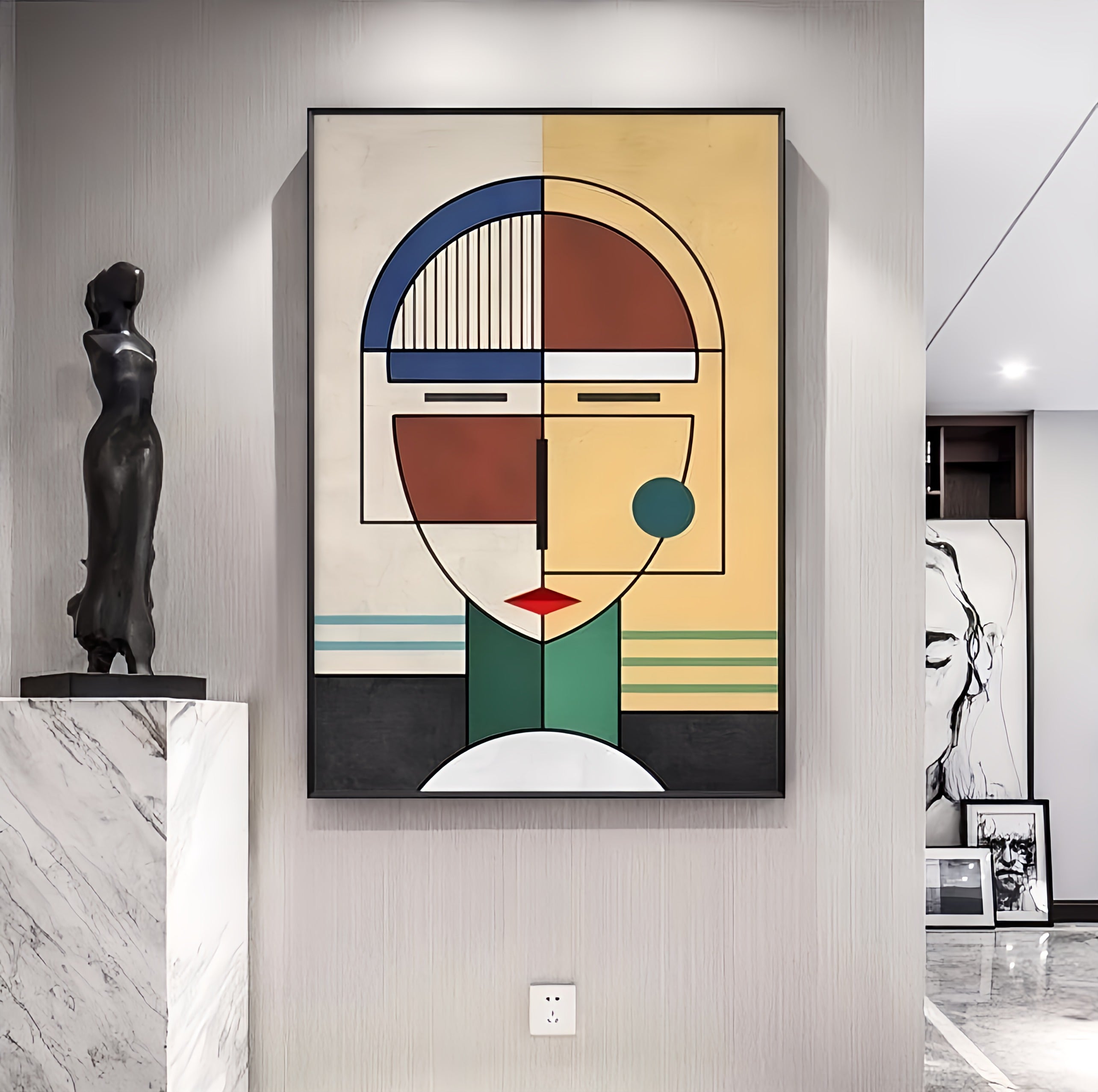Modern abstract geometric wall art