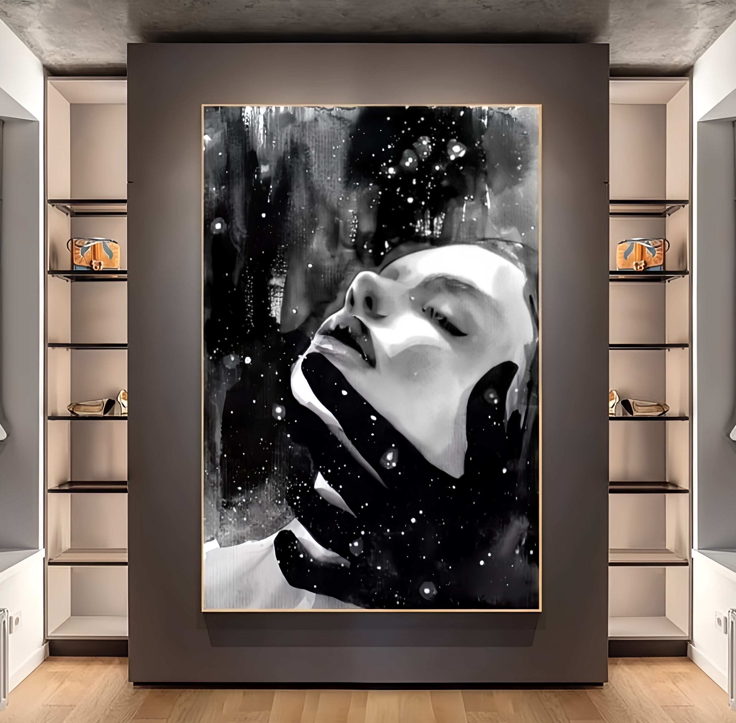 Black & White Woman Canvas