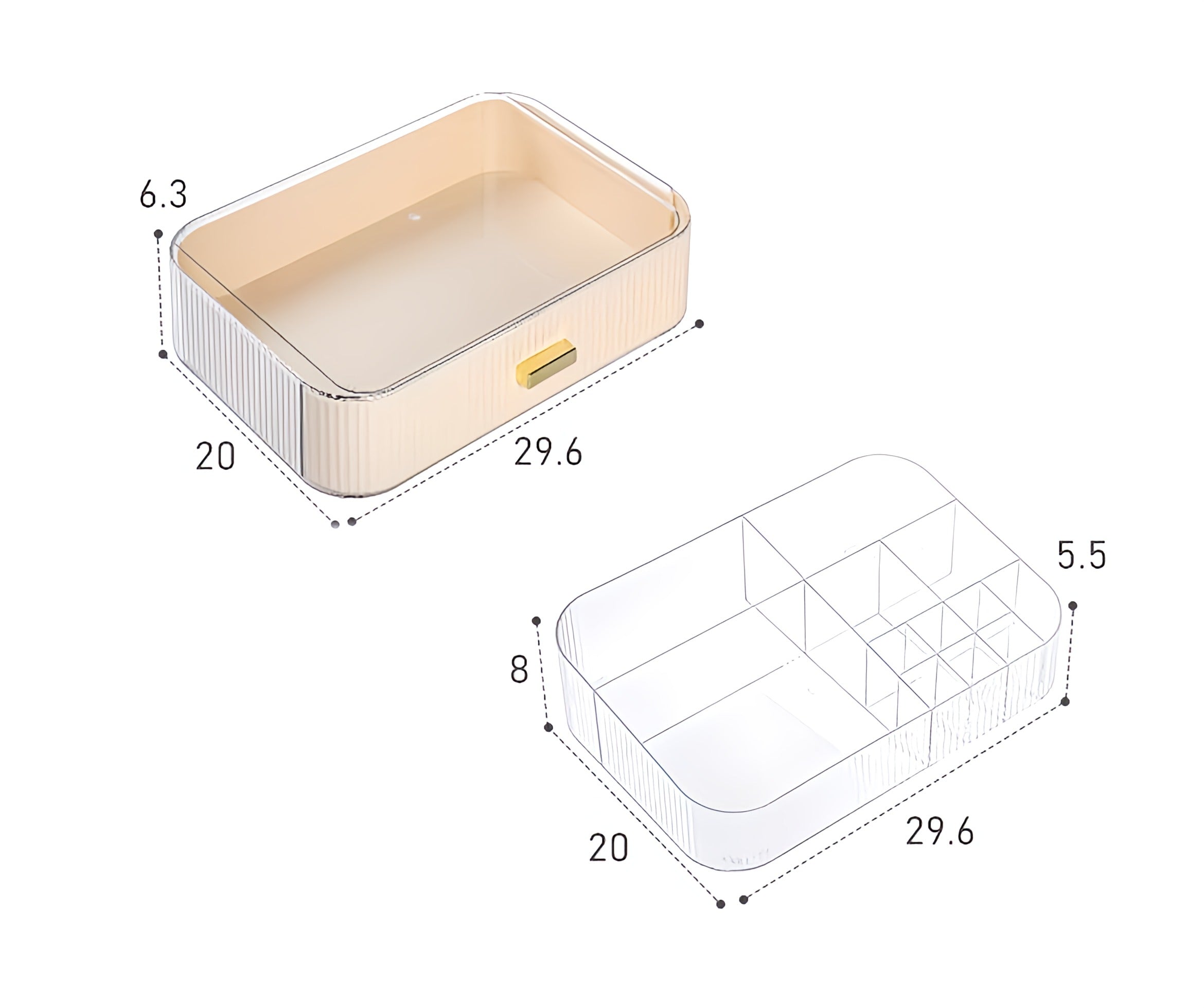Cosmetic Makeup Desktop Organizer Drawers