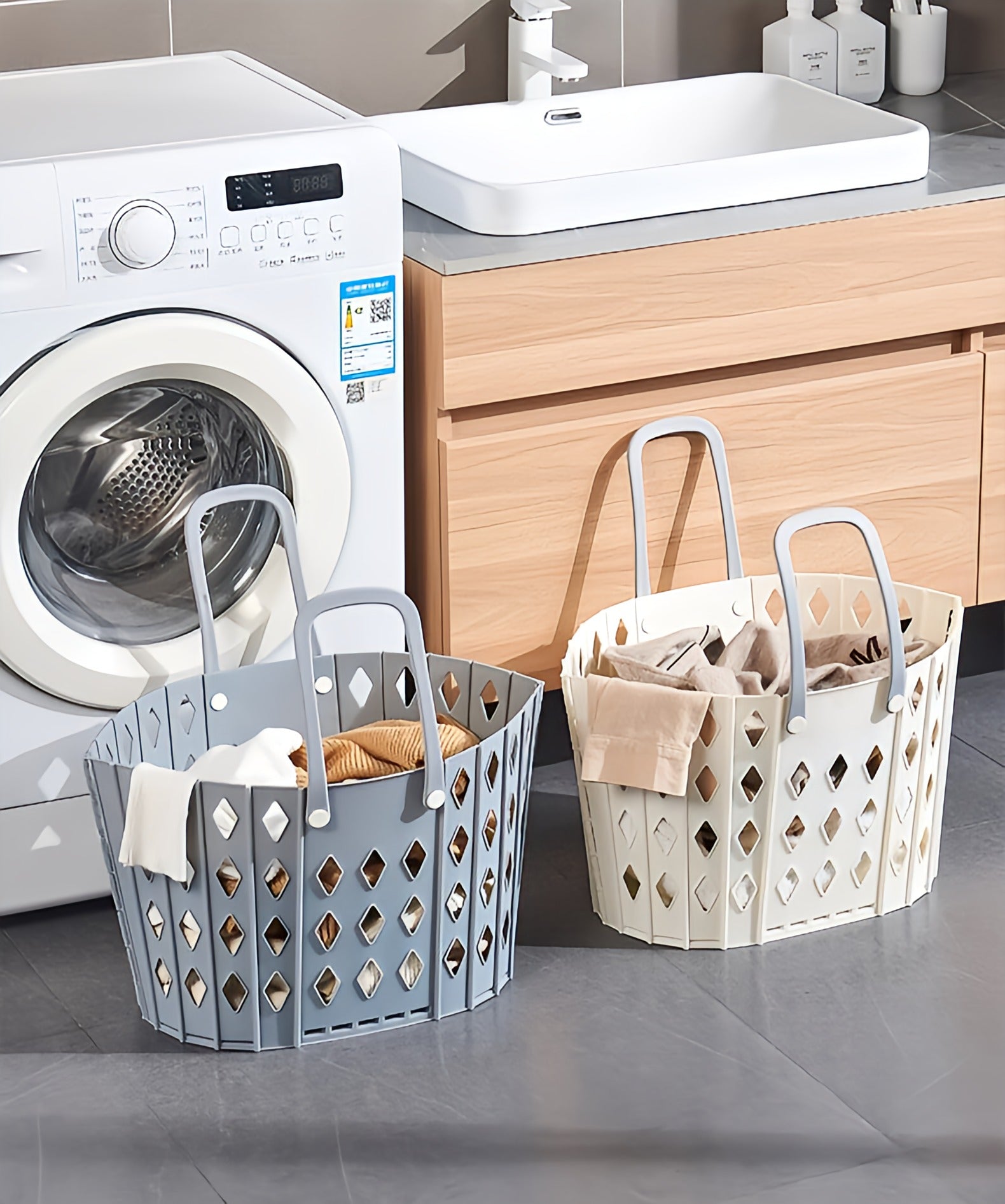 Foldable Multi-Use Laundry Basket