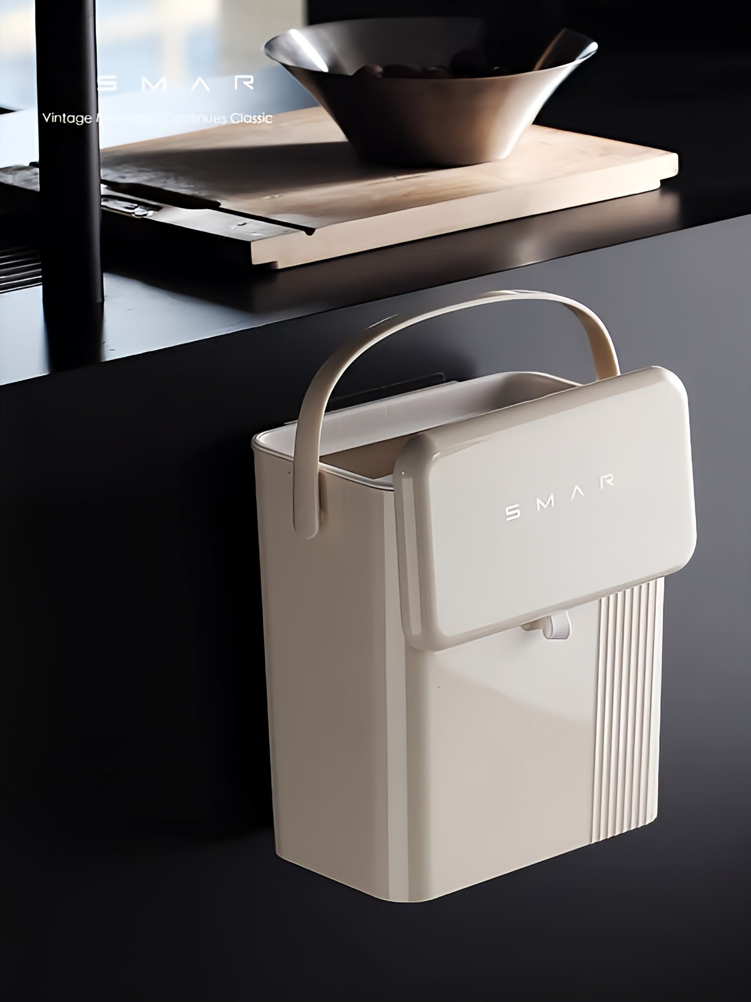 SMAR Hanging Trash Can for Kitchen and Bathroom