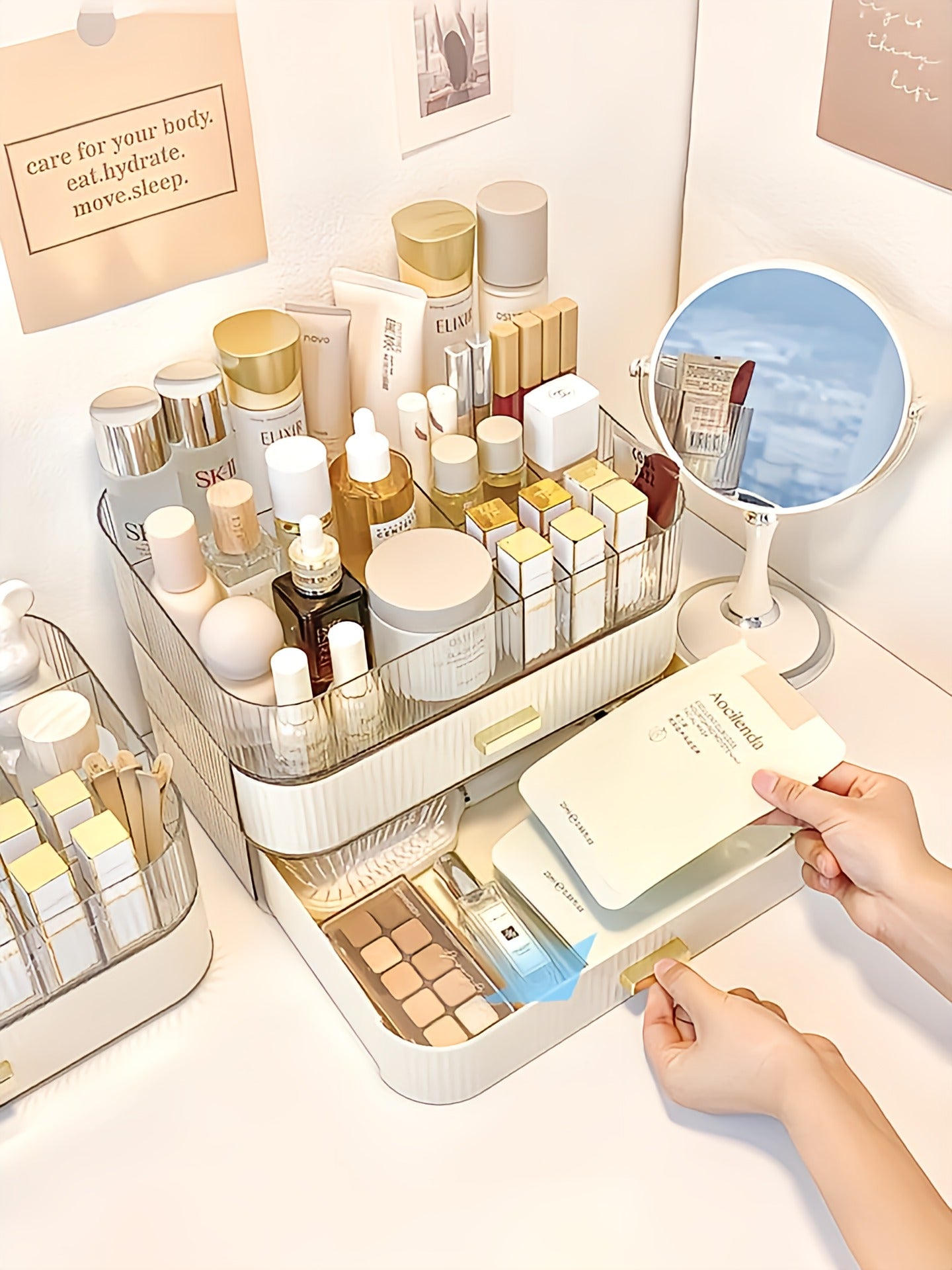 Cosmetic Makeup Desktop Organizer Drawers