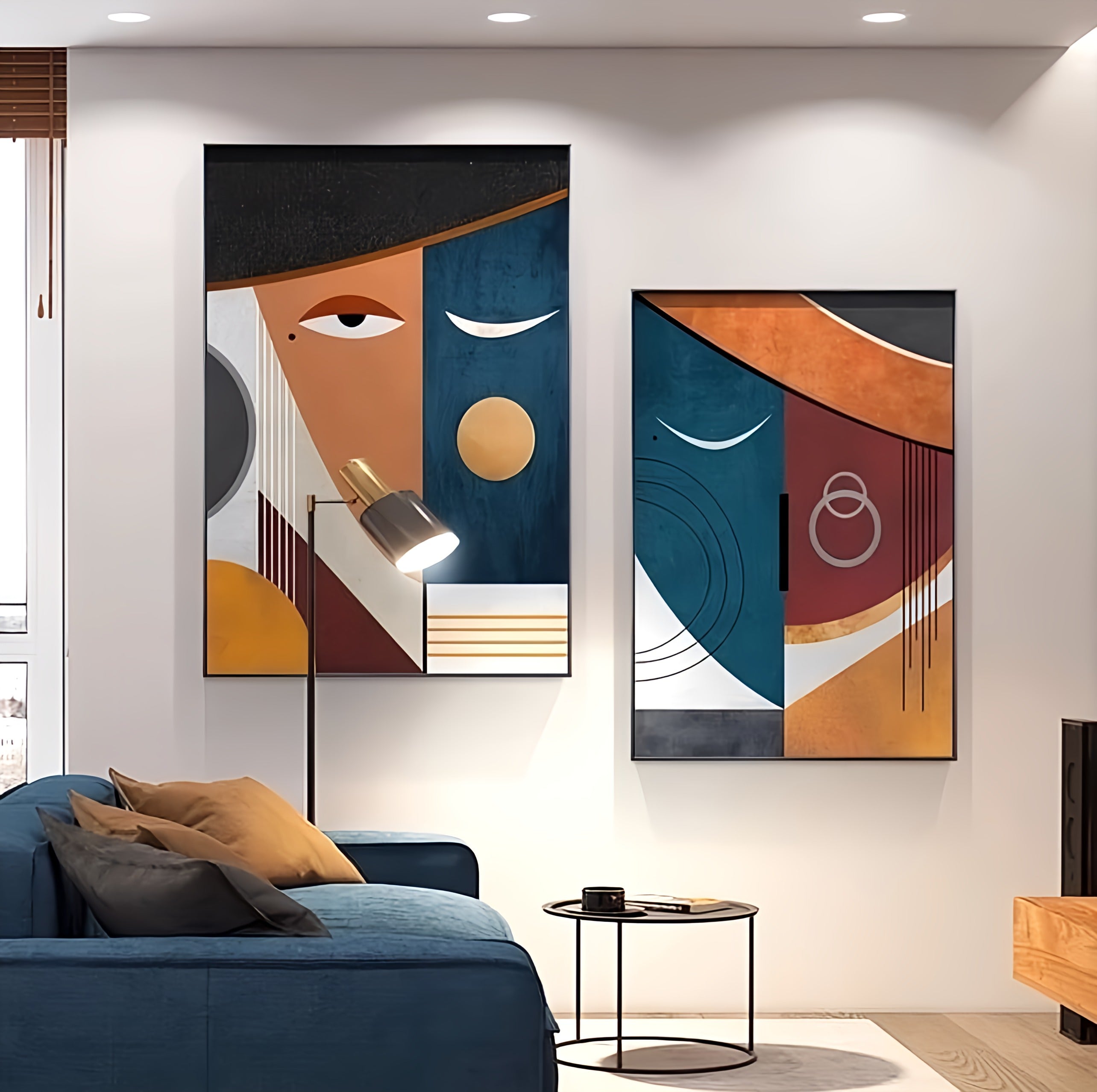 Modern abstract geometric wall art