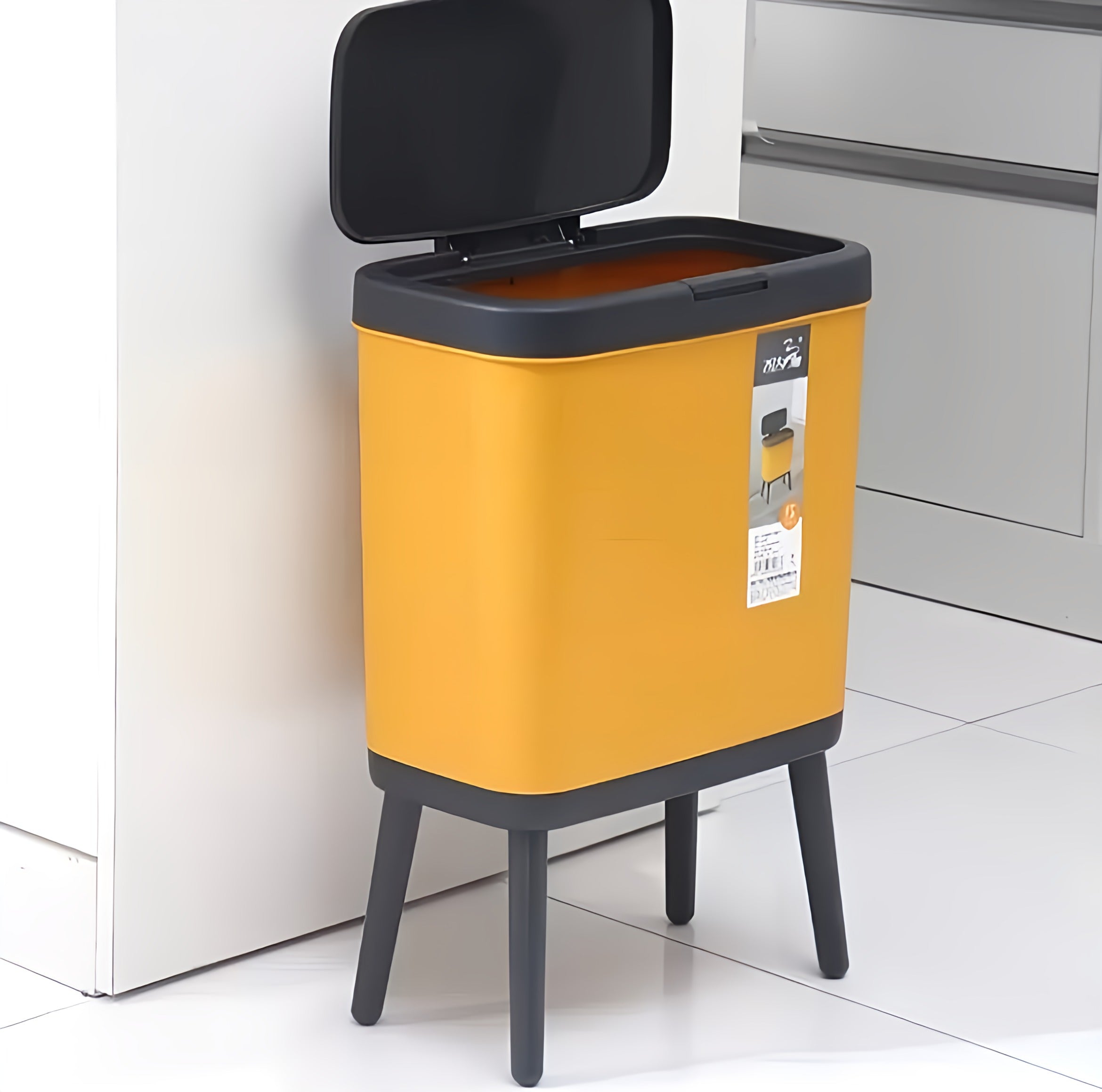 High-Foot Trash Bin