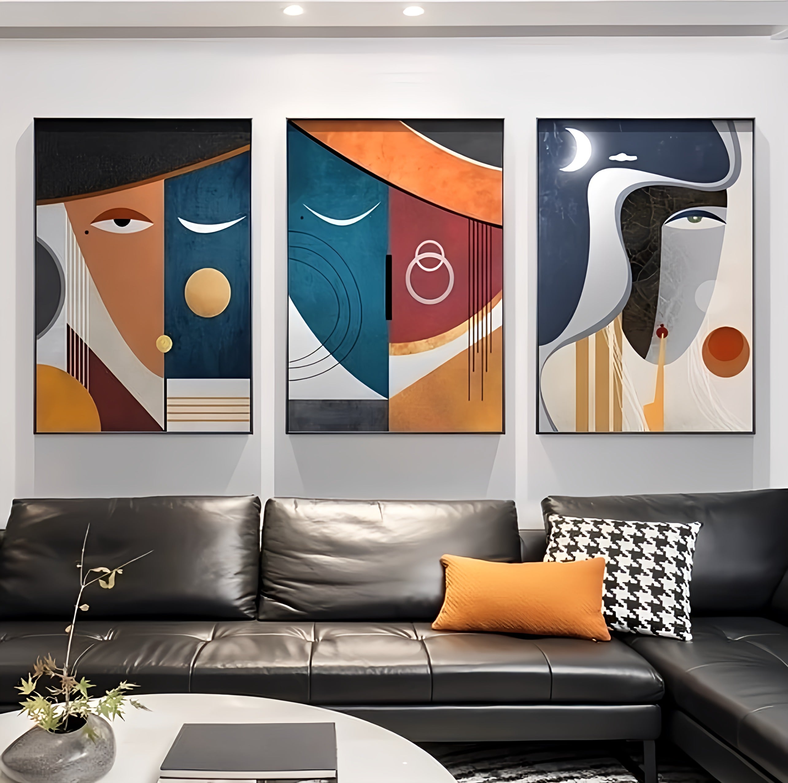 Modern abstract geometric wall art