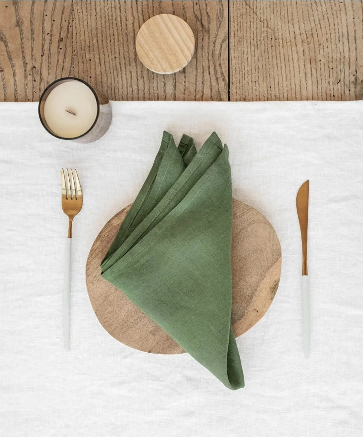 Linen Khaki Napkin Set