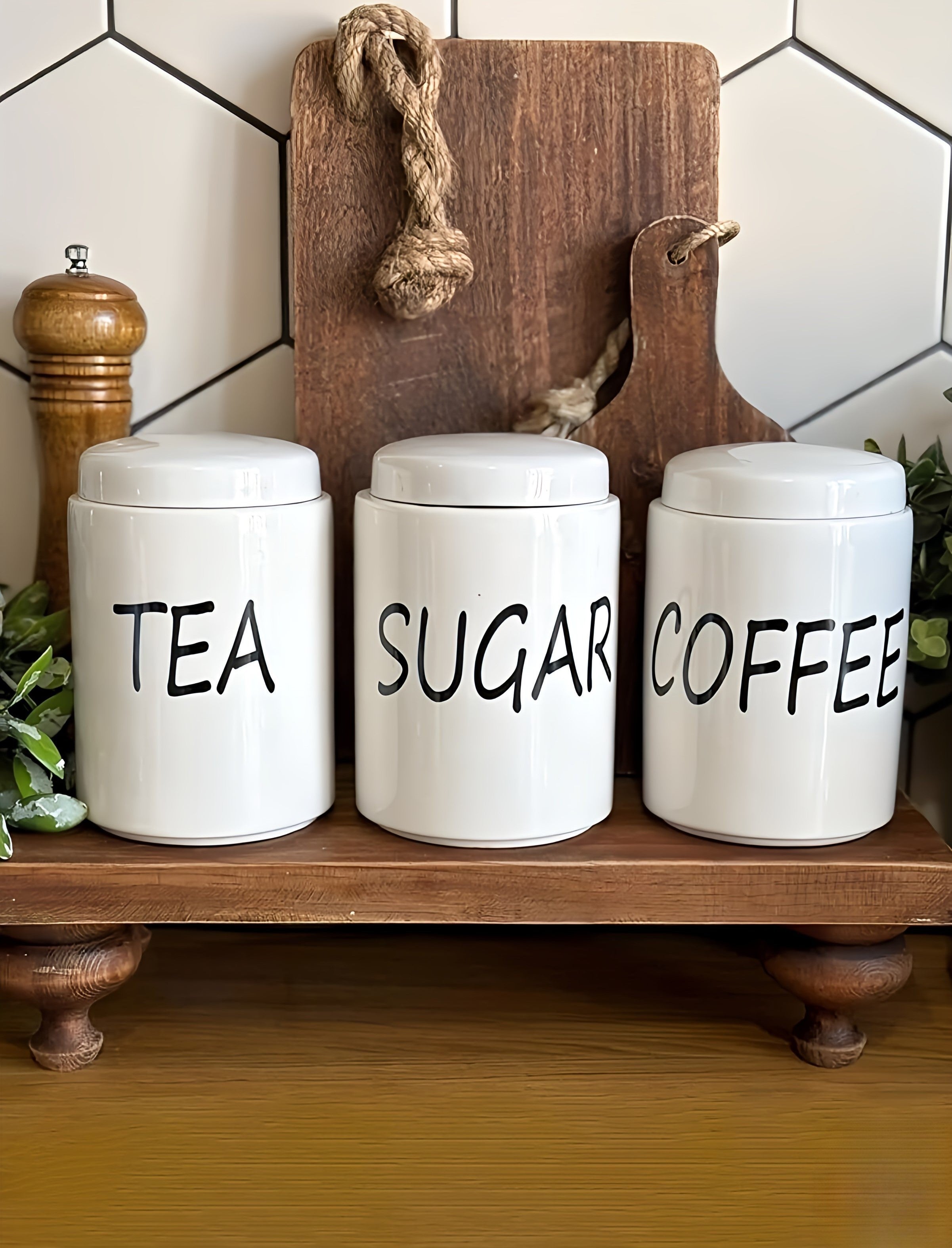 Tea, Coffee and Sugar Jar Set