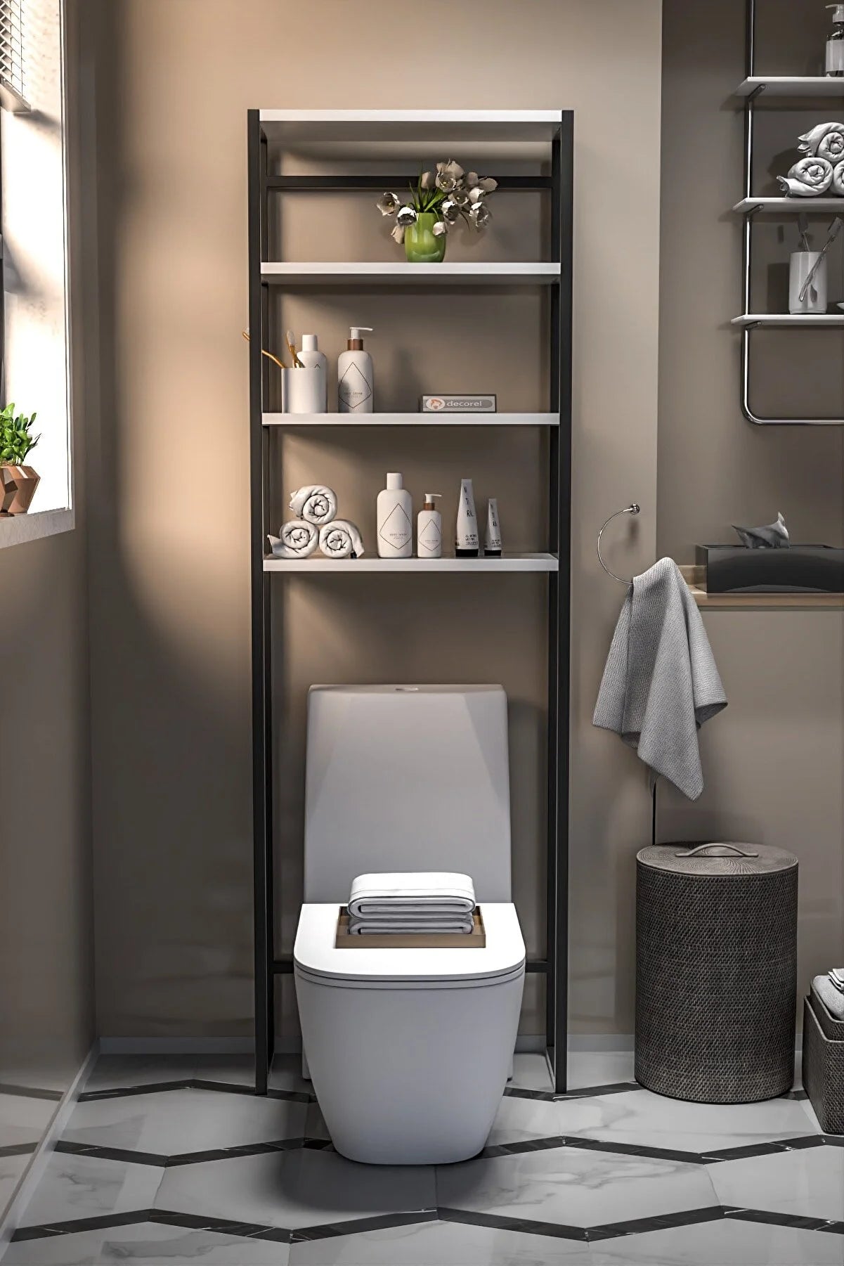 Mounted Toilet Seat Organizer