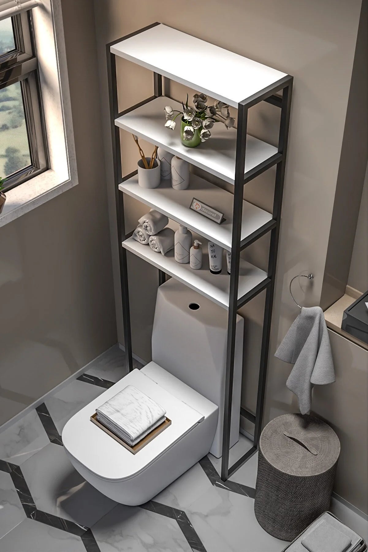 Mounted Toilet Seat Organizer