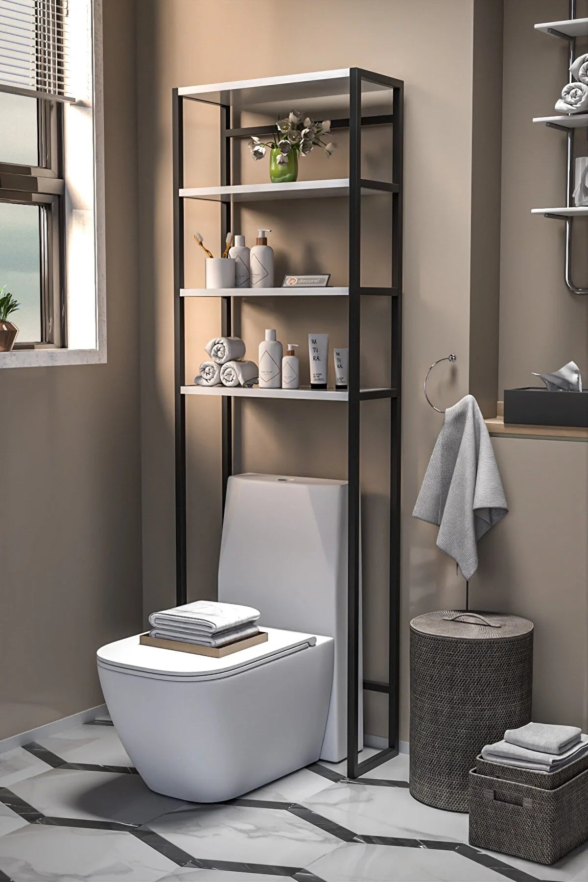 Mounted Toilet Seat Organizer