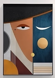 Modern abstract geometric wall art