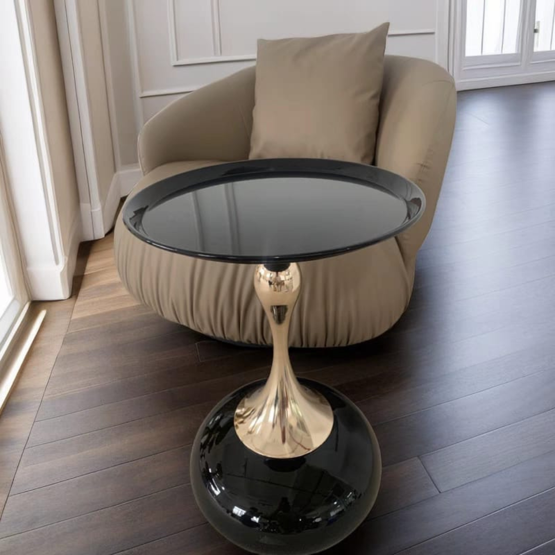 The metallic coffee table