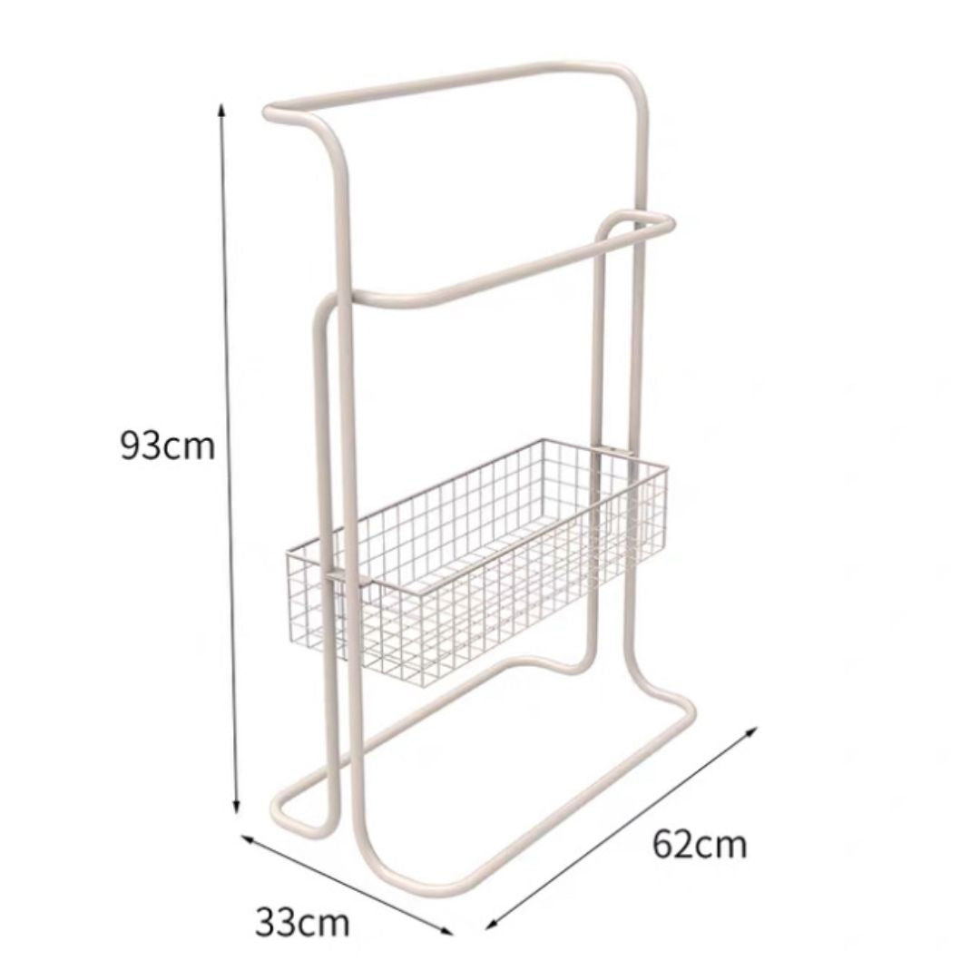 Bathroom Towel Rack With Basket